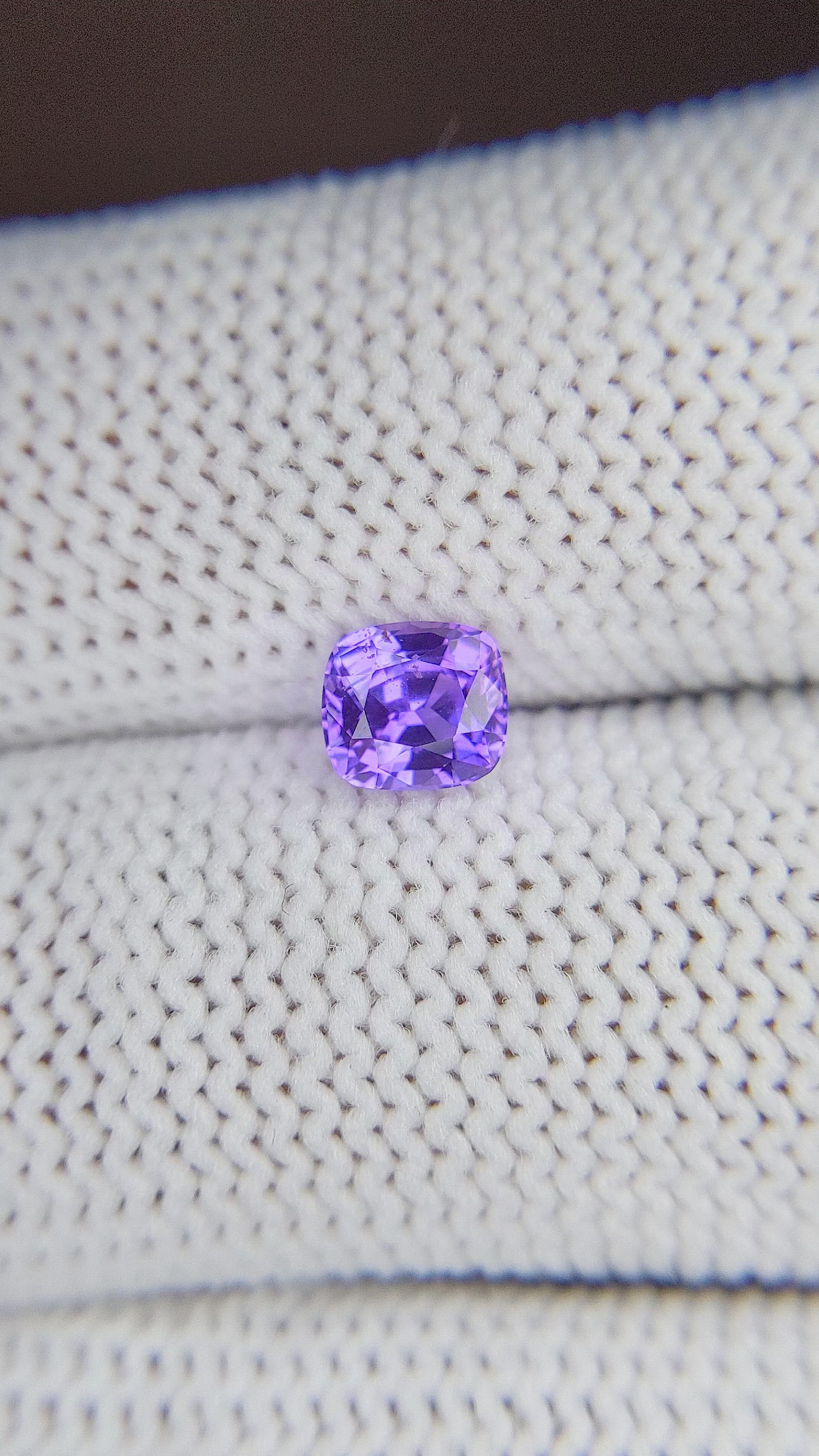 0.91 Ct. Purple Sapphire from Tanzania Size Video