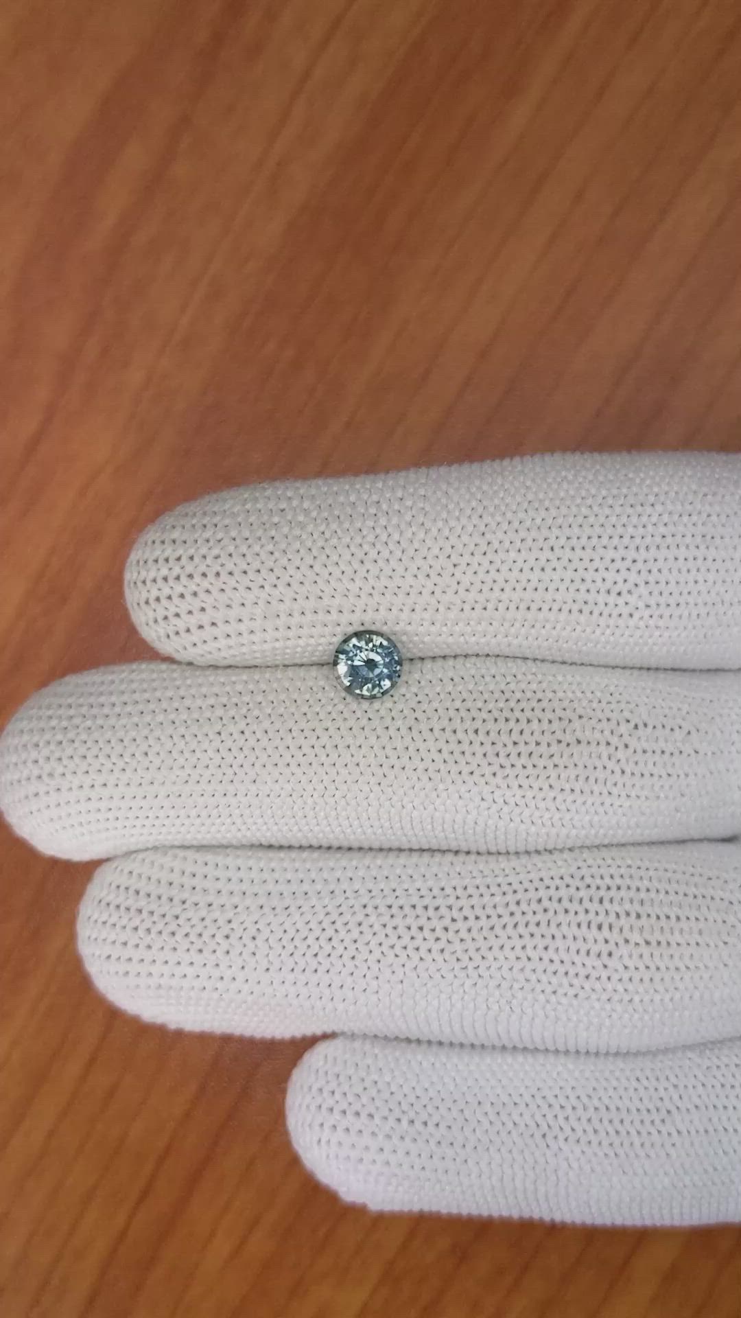 0.96 Ct. Greyish Blue Sapphire from Ceylon (Sri Lanka) Size Video