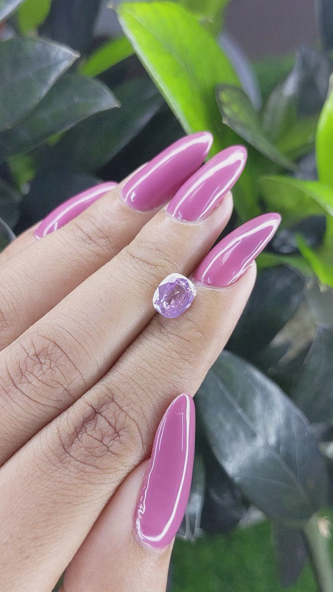 2.02 Ct. Purple Sapphire from Tanzania Size Video