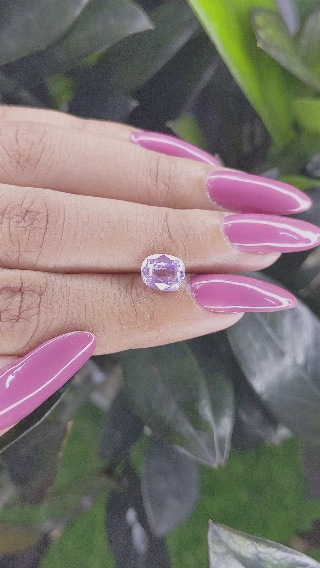 2.02 Ct. Purple Sapphire from Tanzania Size Video