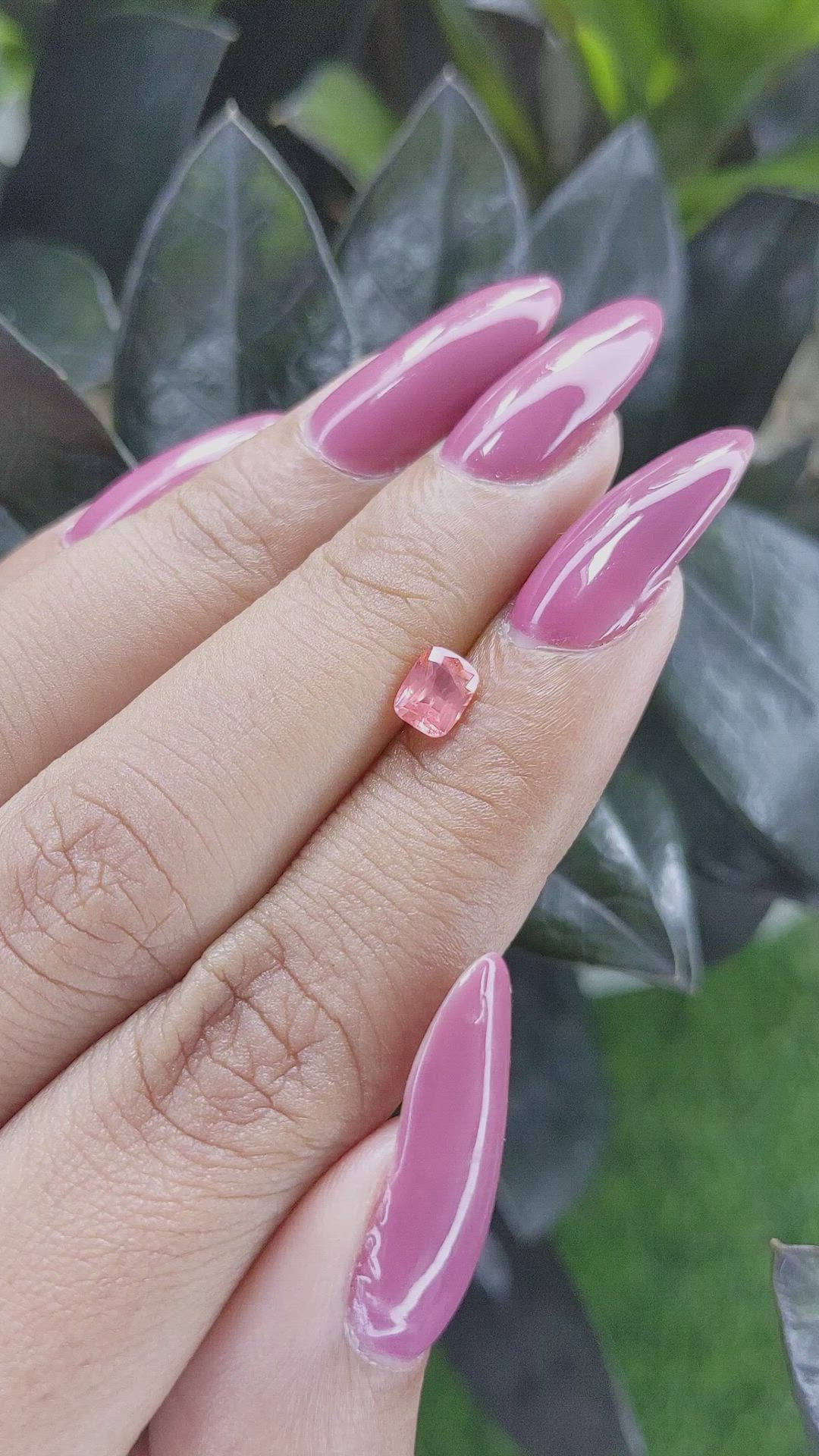 0.58 Ct. Padparadscha Sapphire from Tanzania Size Video