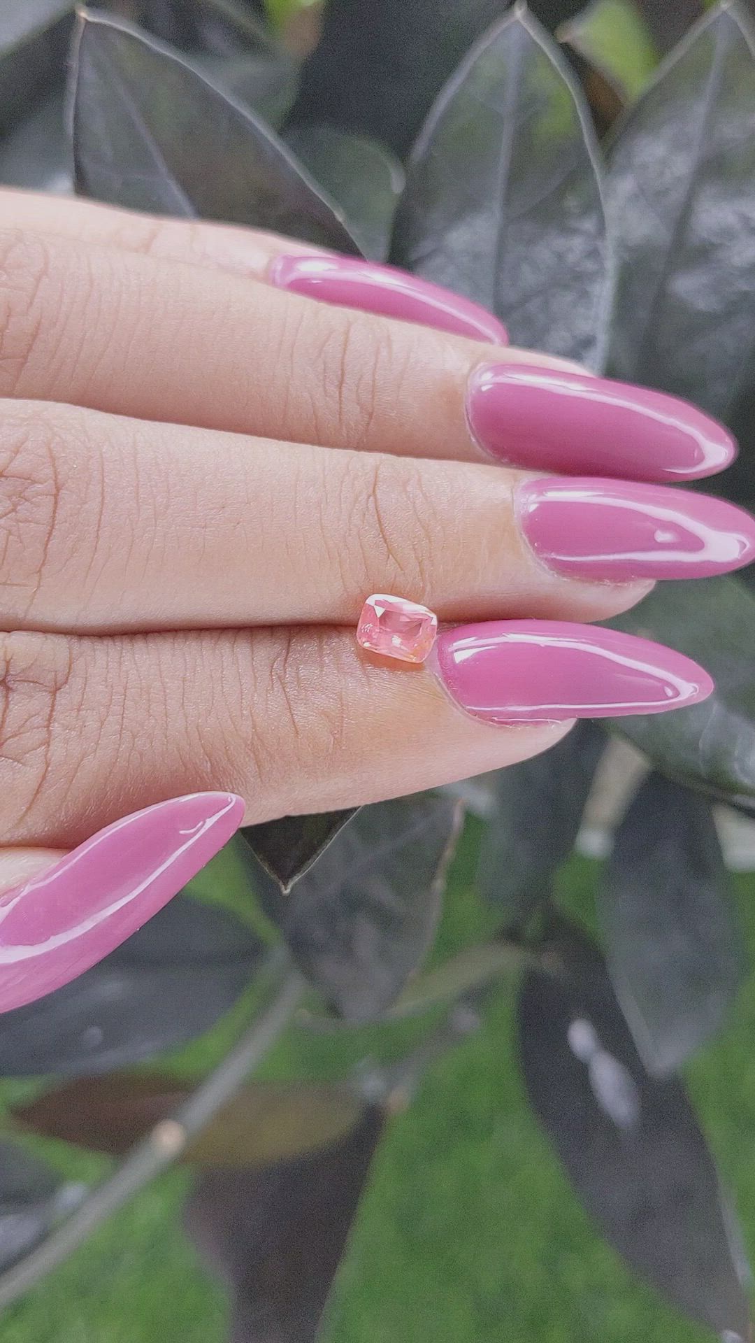 0.58 Ct. Padparadscha Sapphire from Tanzania Size Video