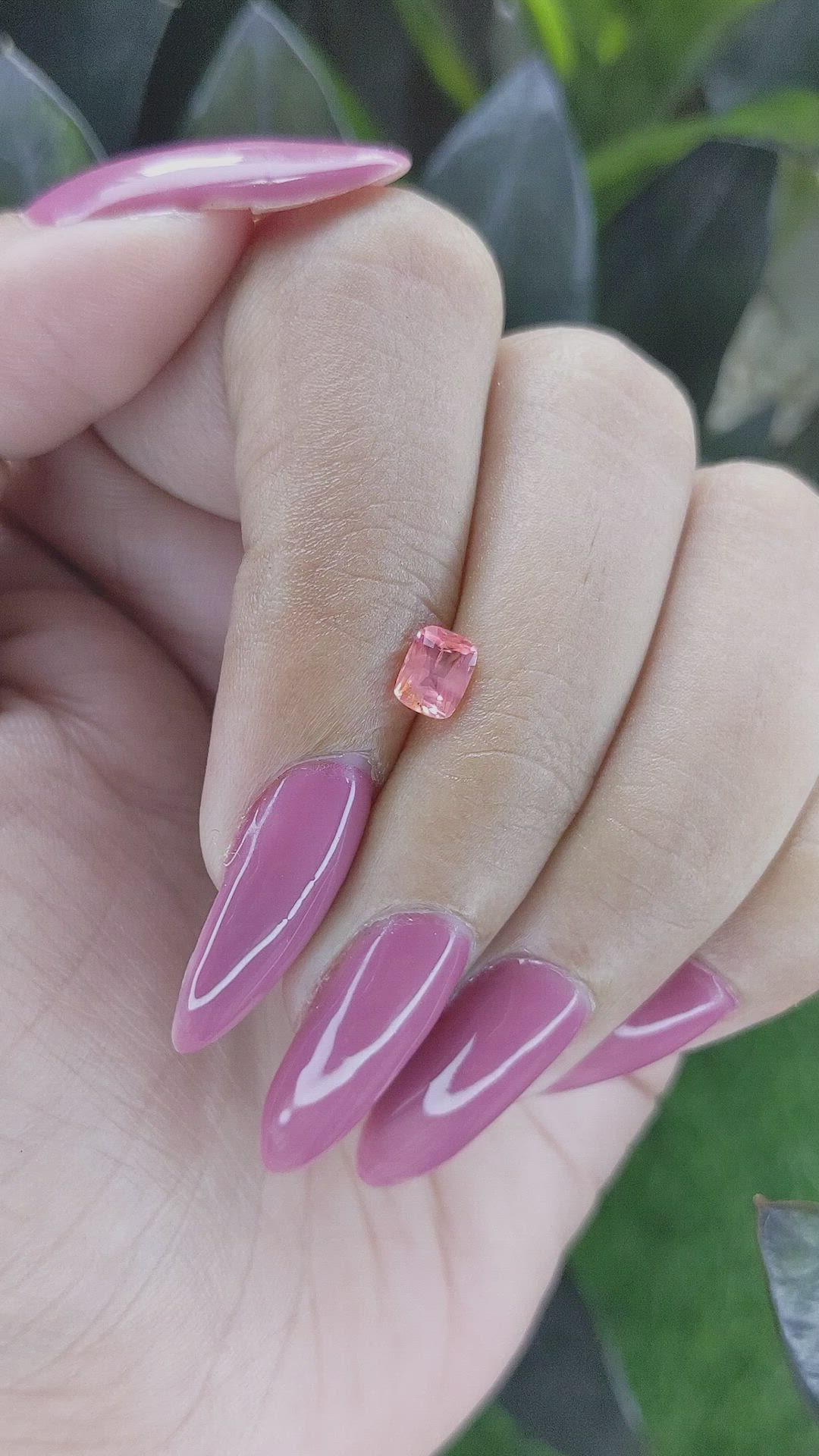 0.58 Ct. Padparadscha Sapphire from Tanzania Size Video