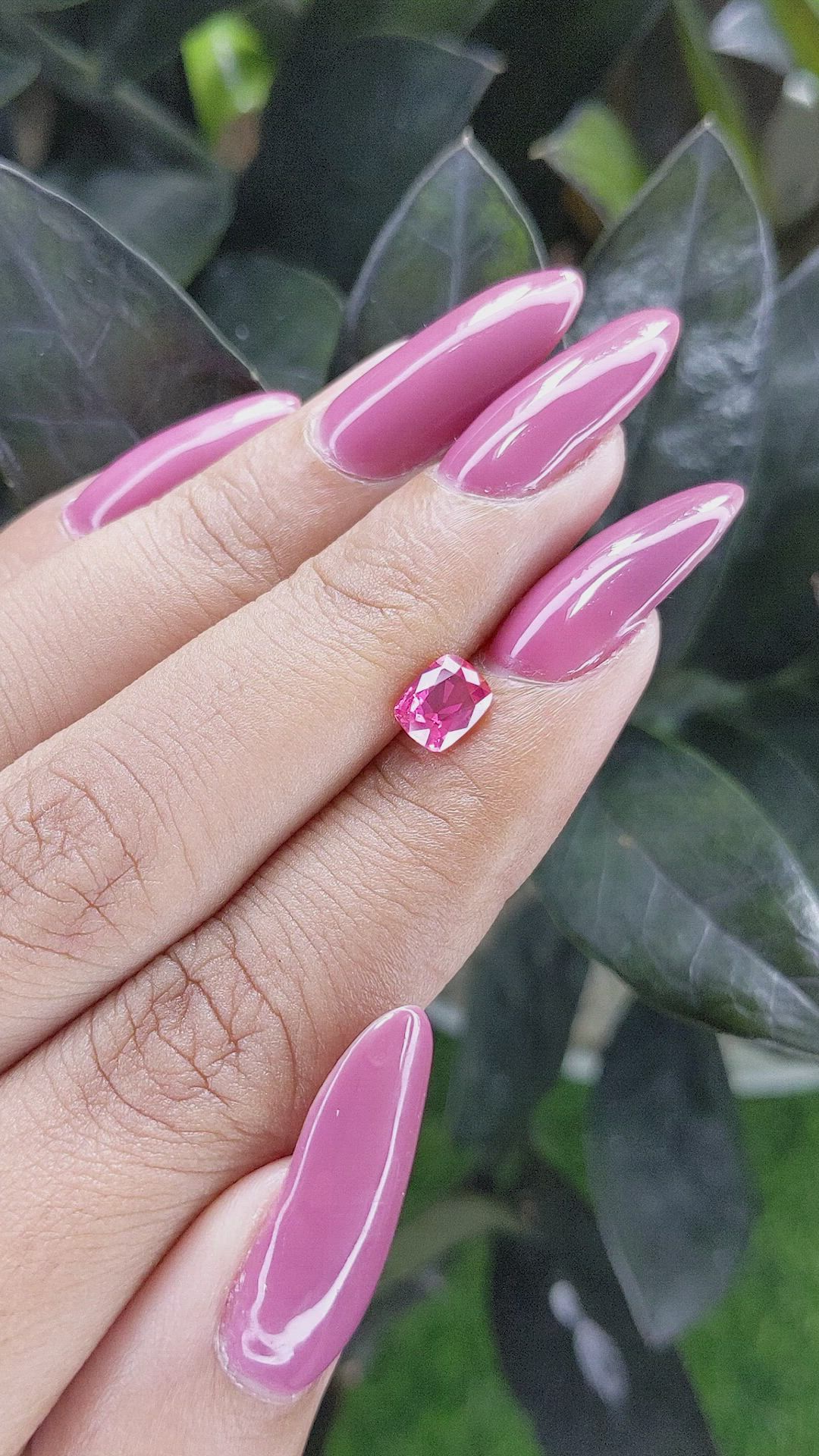 0.86 Ct. Reddish Pink Sapphire from Tanzania Size Video