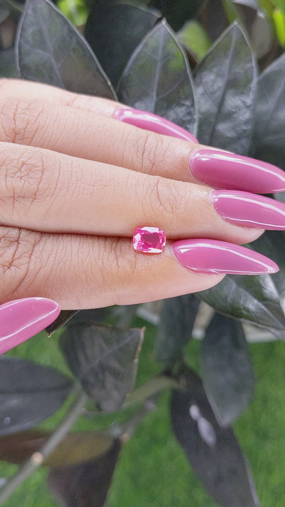 0.86 Ct. Reddish Pink Sapphire from Tanzania Size Video