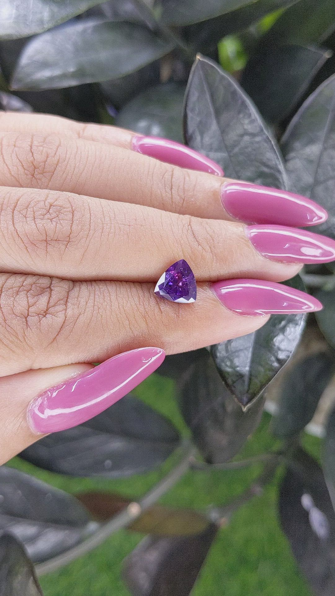 1.60 Ct. Bluish Purple Sapphire from Tanzania Size Video