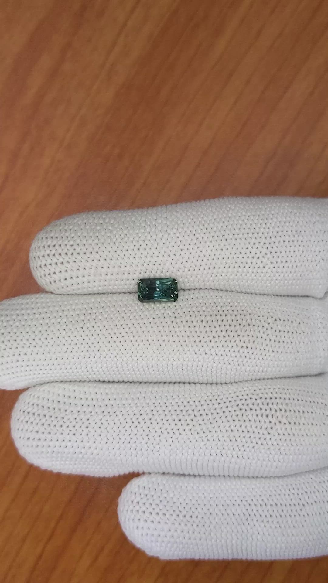 1.05 Ct. Bluish Green Sapphire from Ceylon (Sri Lanka) Size Video