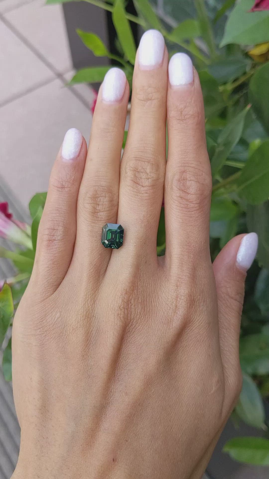 4.05 Ct. Yellowish Green Sapphire from East Africa Size Video