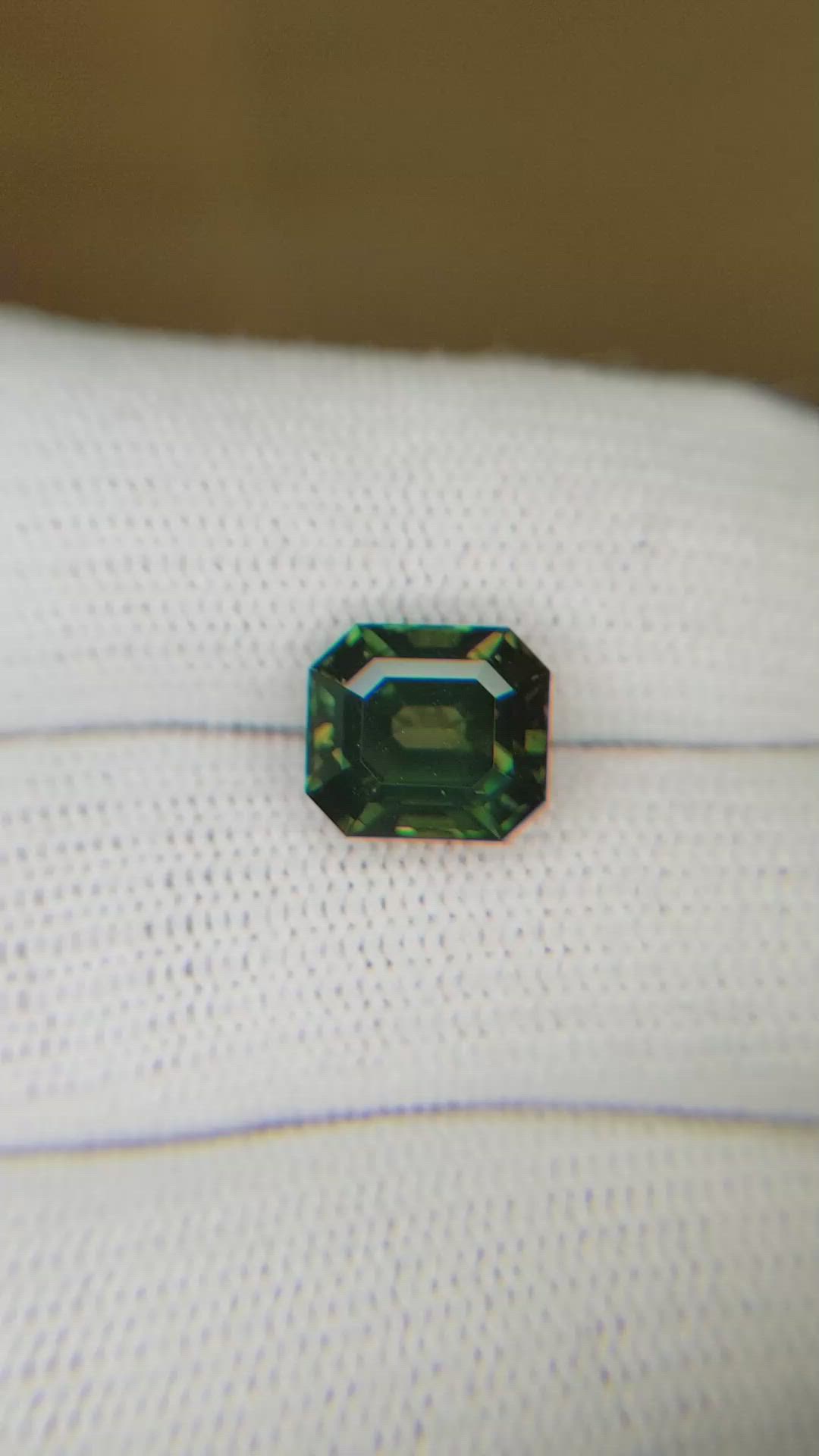 4.05 Ct. Yellowish Green Sapphire from East Africa Size Video