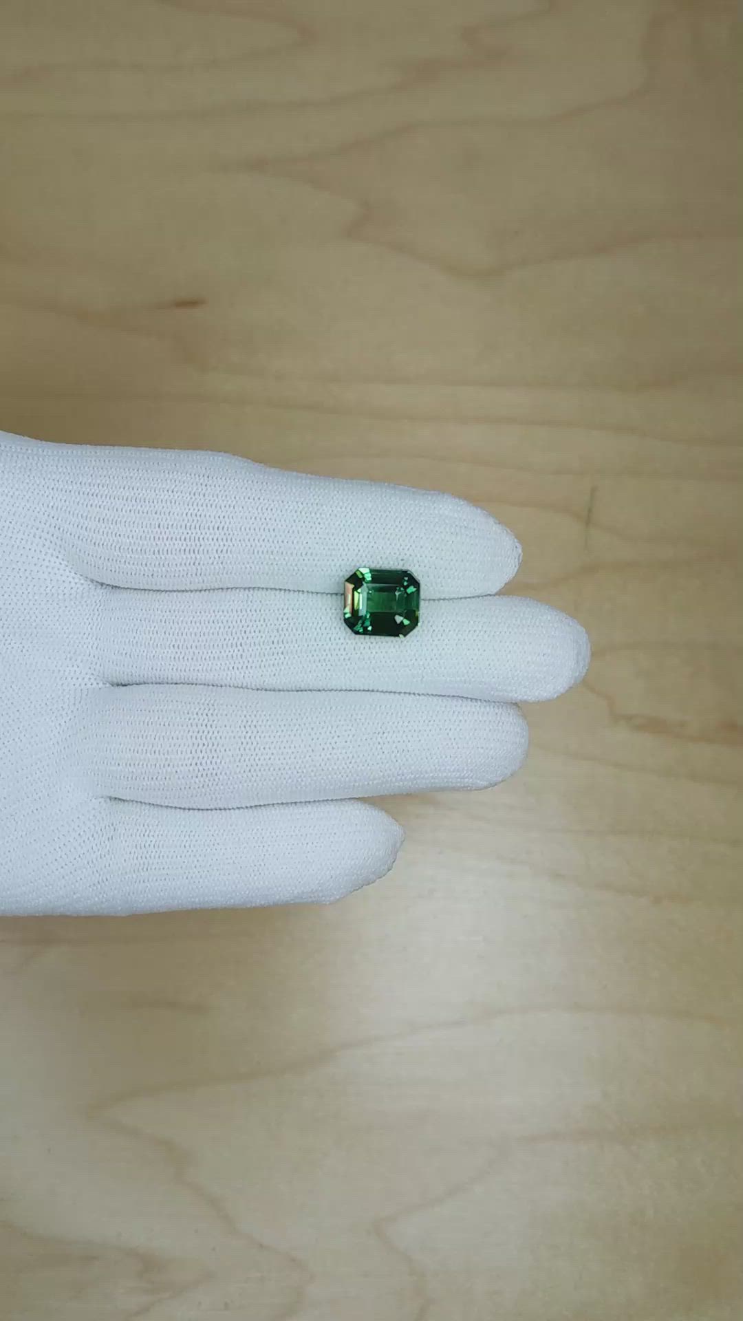 7.02 Ct. Bluish Green Sapphire from Madagascar Size Video