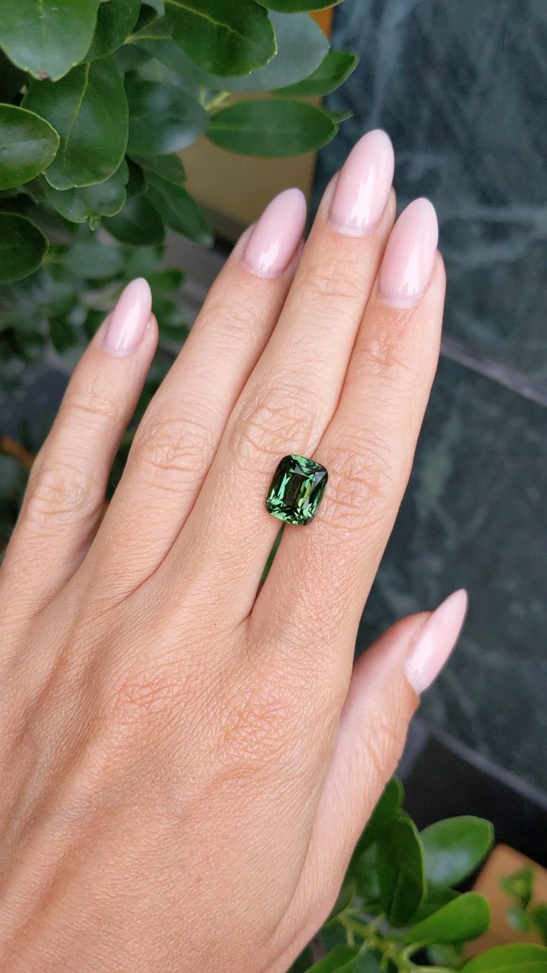 6.08 Ct. Green Sapphire from Madagascar Size Video