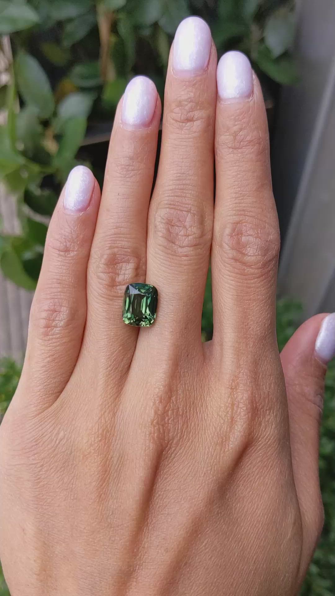 6.08 Ct. Green Sapphire from Madagascar Size Video