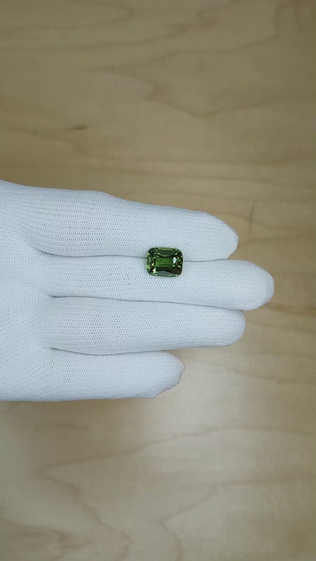 6.08 Ct. Green Sapphire from Madagascar Size Video