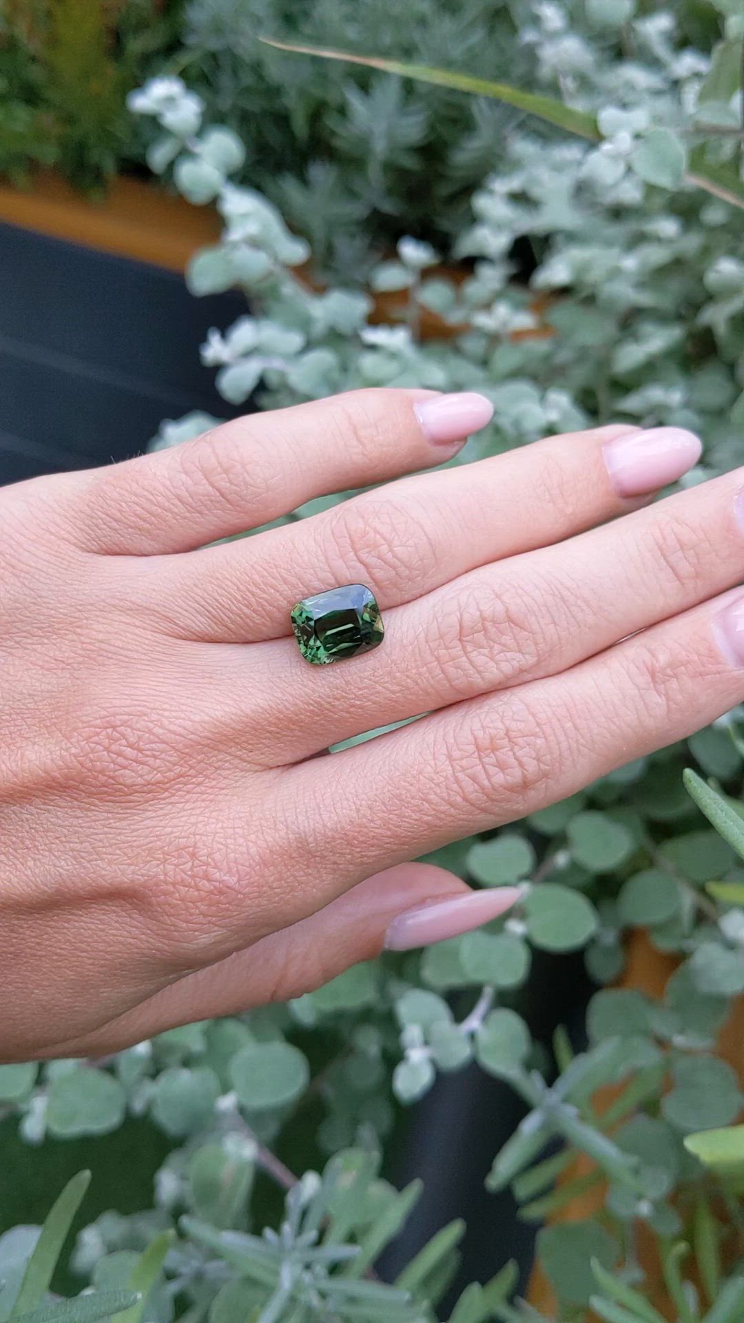 6.08 Ct. Green Sapphire from Madagascar Size Video
