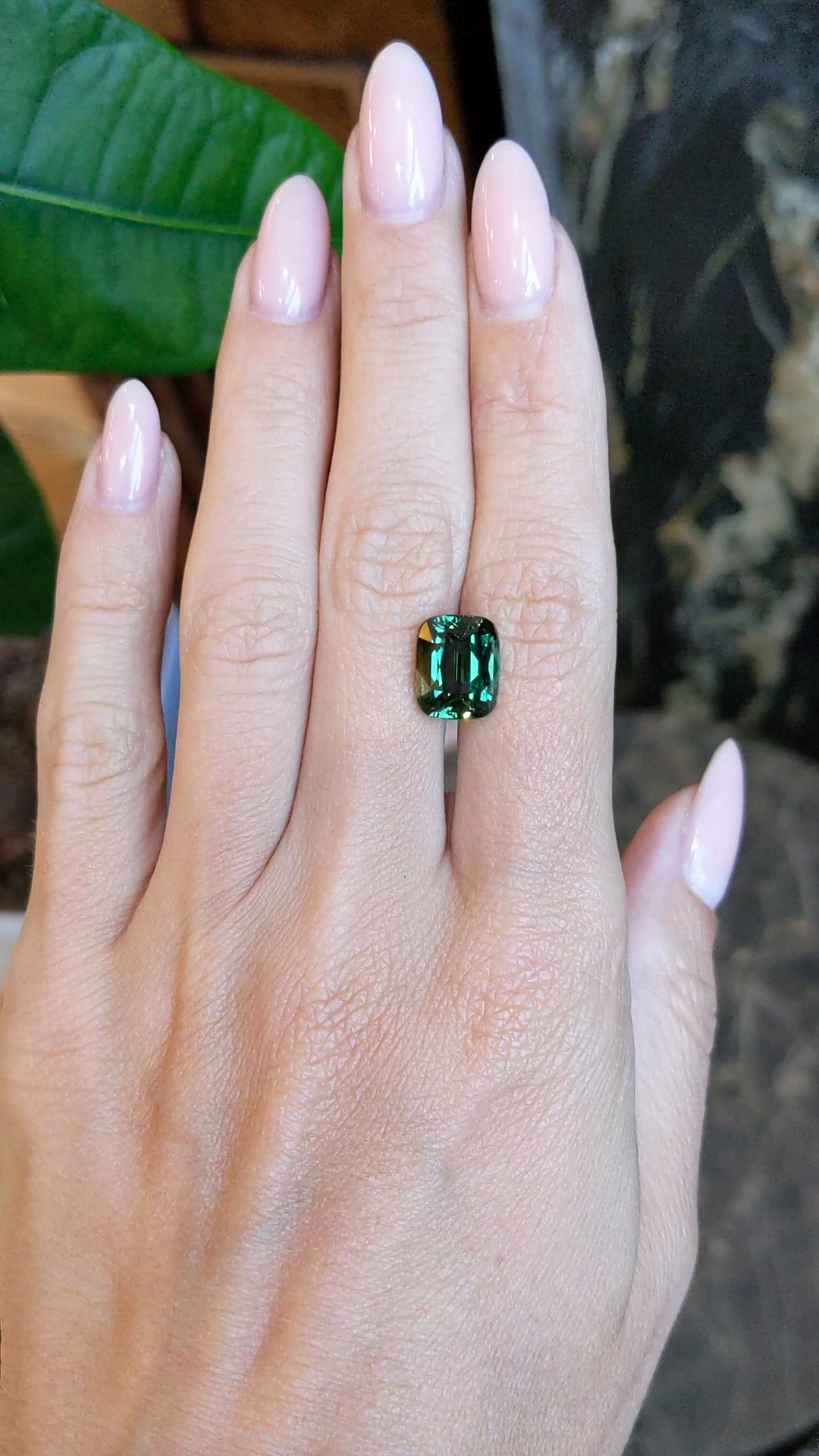 6.08 Ct. Green Sapphire from Madagascar Size Video
