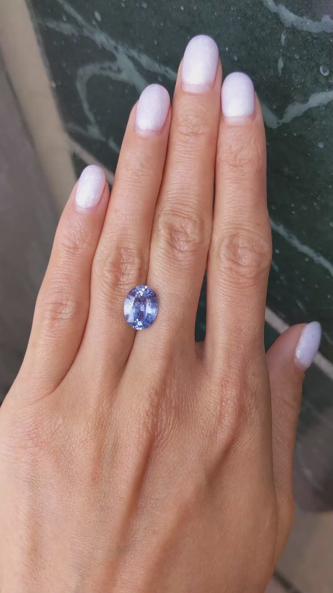 4.24 Ct. Blue Sapphire from Ceylon (Sri Lanka) Size Video