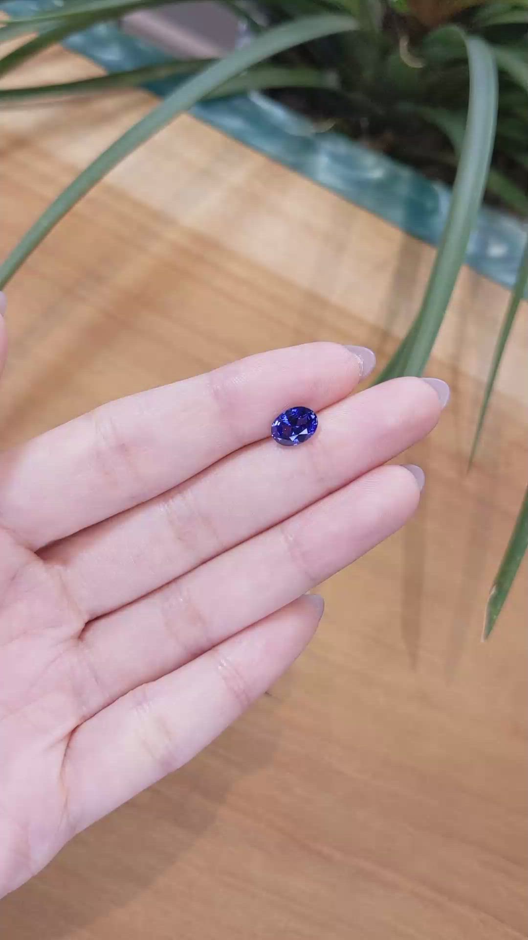 2.08 Ct. Blue Sapphire from Ceylon (Sri Lanka) Size Video