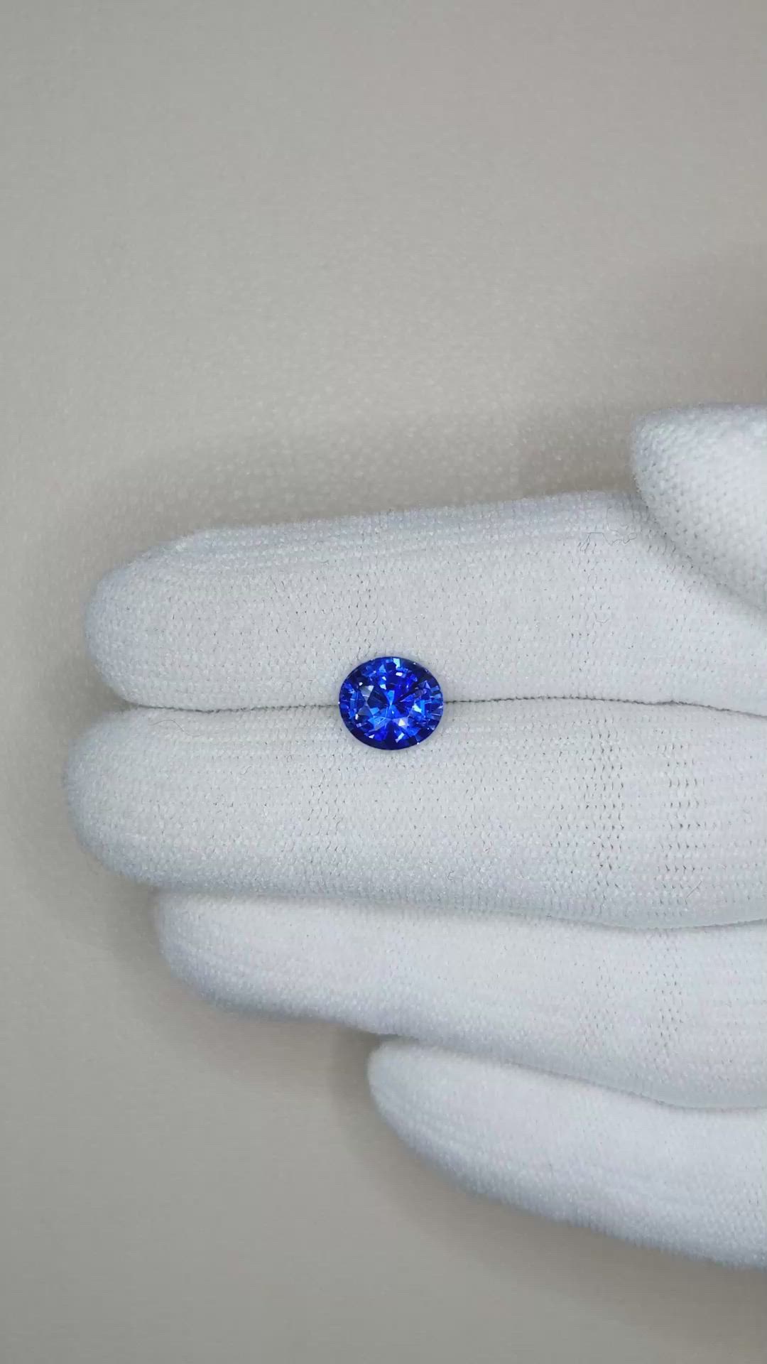 2.14 Ct. Blue Sapphire from Ceylon (Sri Lanka) Size Video