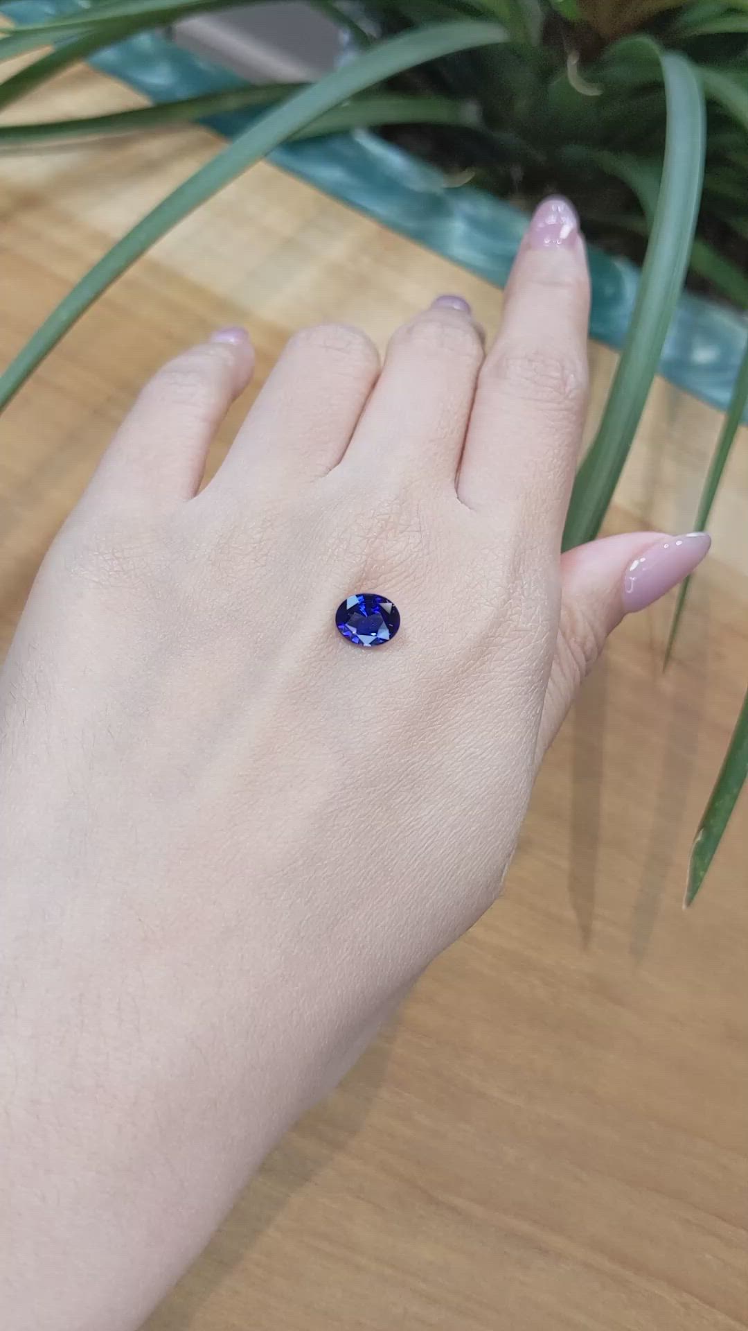 2.02 Ct. Blue Sapphire from Ceylon (Sri Lanka) Size Video