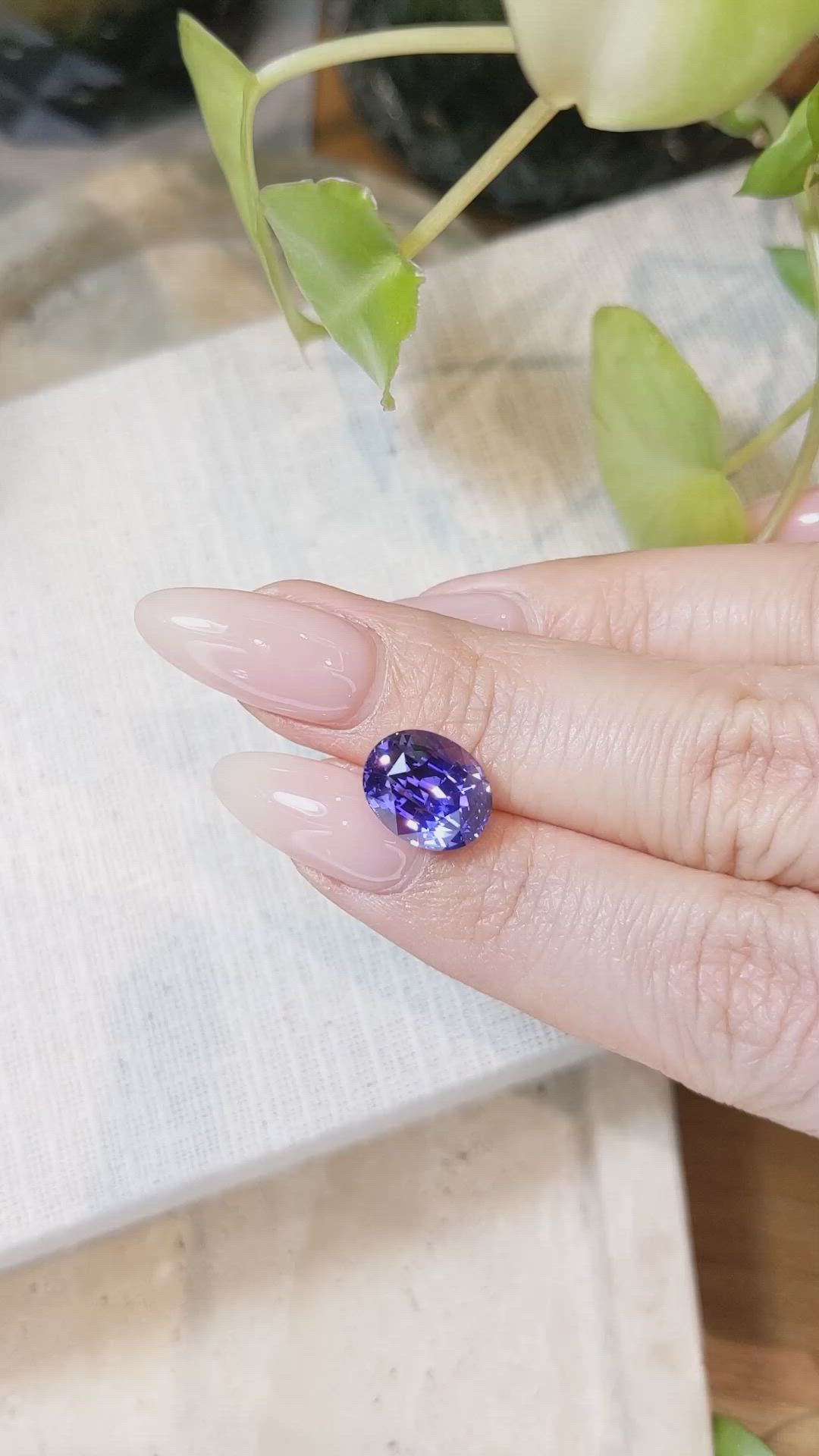 6.24 Ct. Bluish Purple Sapphire from Ceylon (Sri Lanka) Size Video