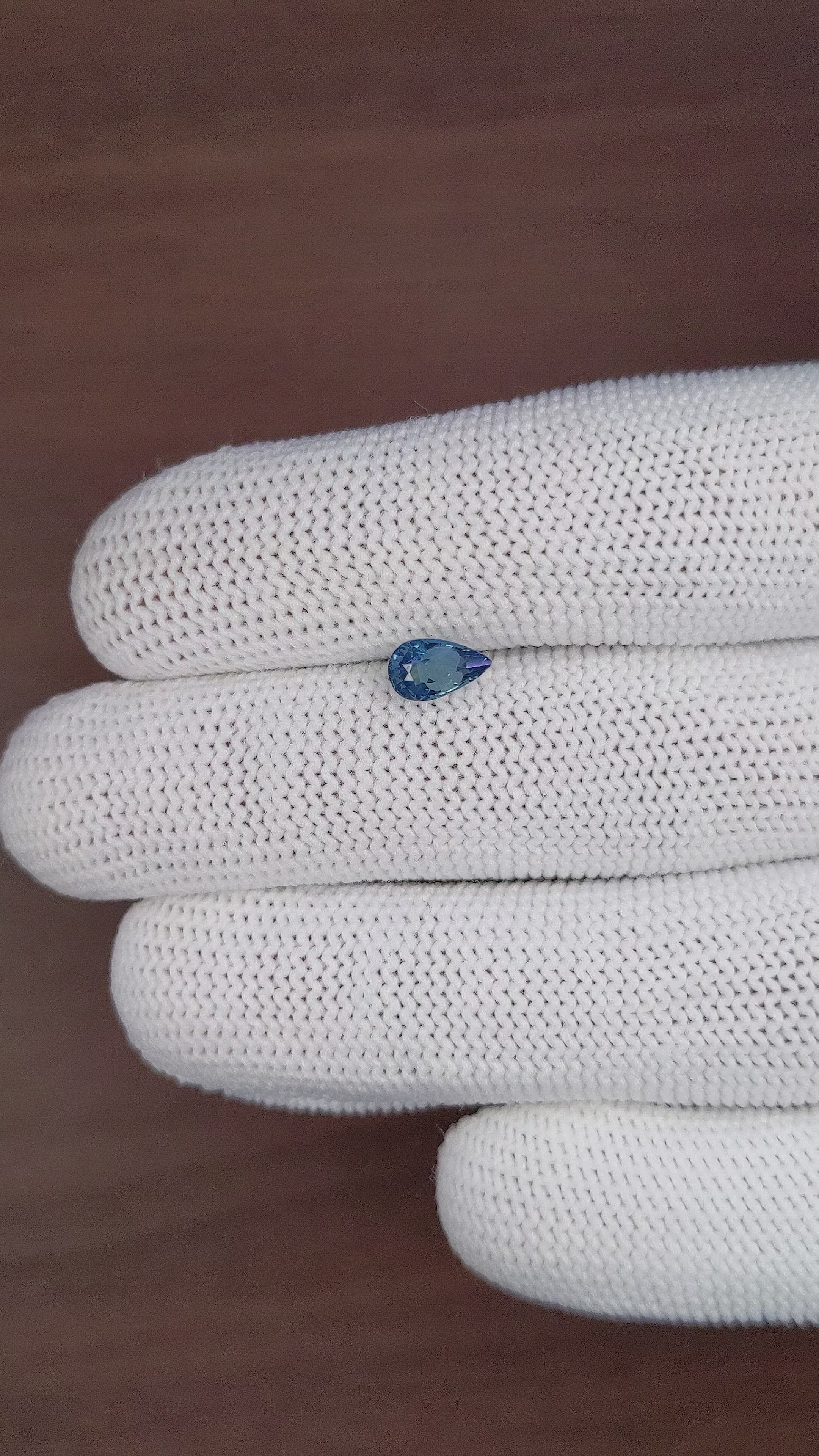 1.02 Ct. Greenish Blue Sapphire from Madagascar Size Video