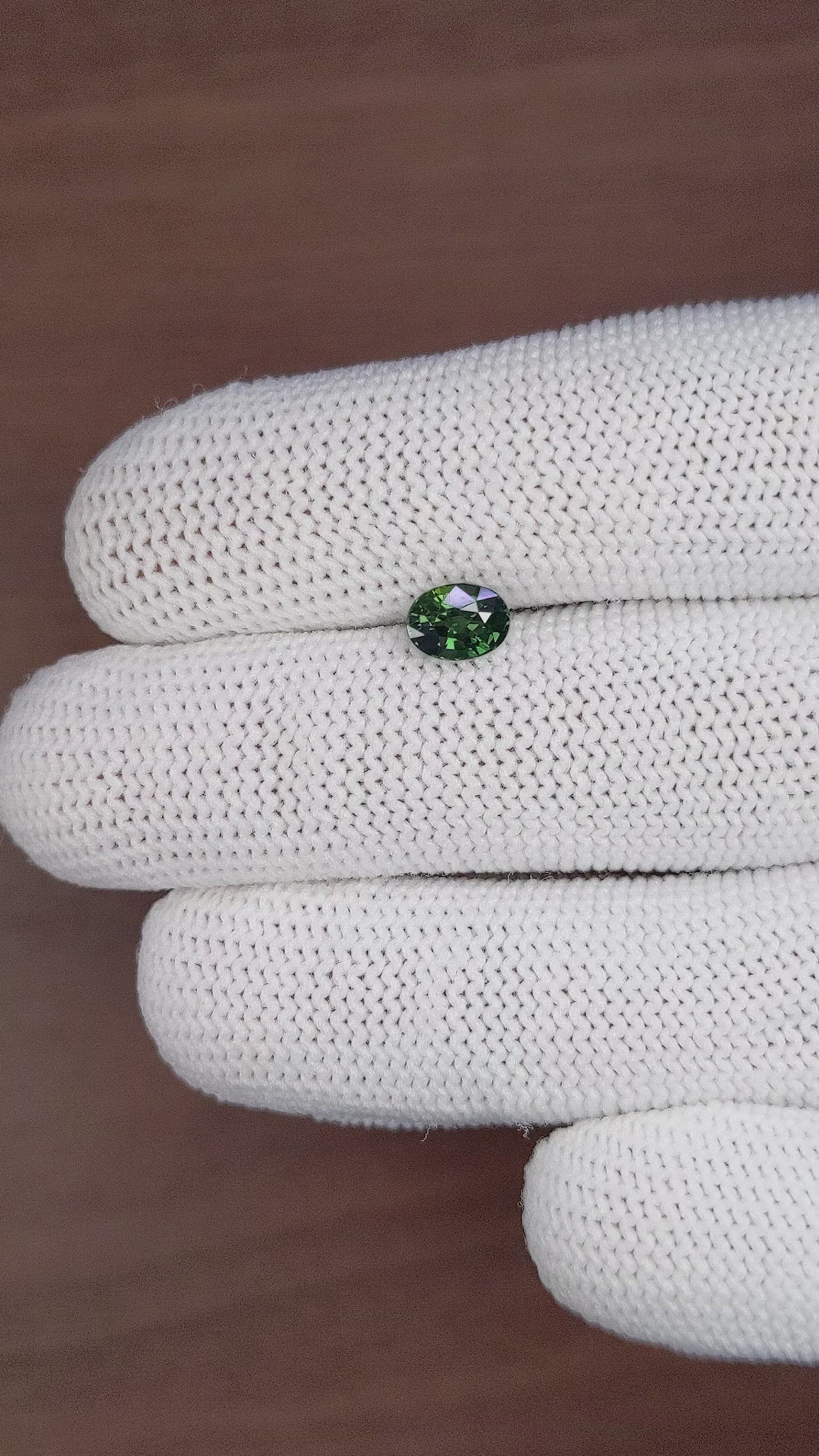 1.08 Ct. Green Sapphire from Madagascar Size Video