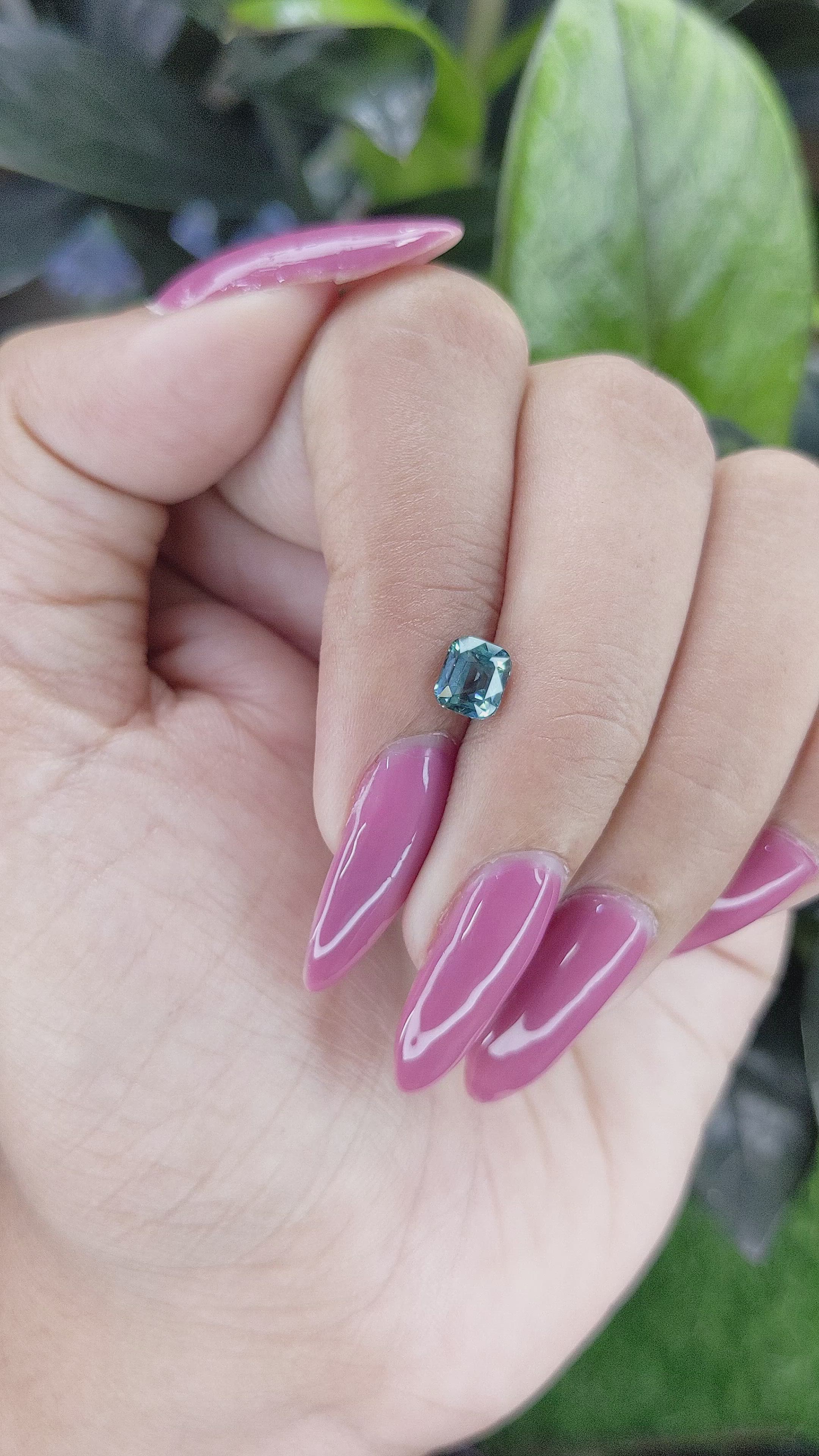 1.14 Ct. Greenish Blue Sapphire from Madagascar Size Video