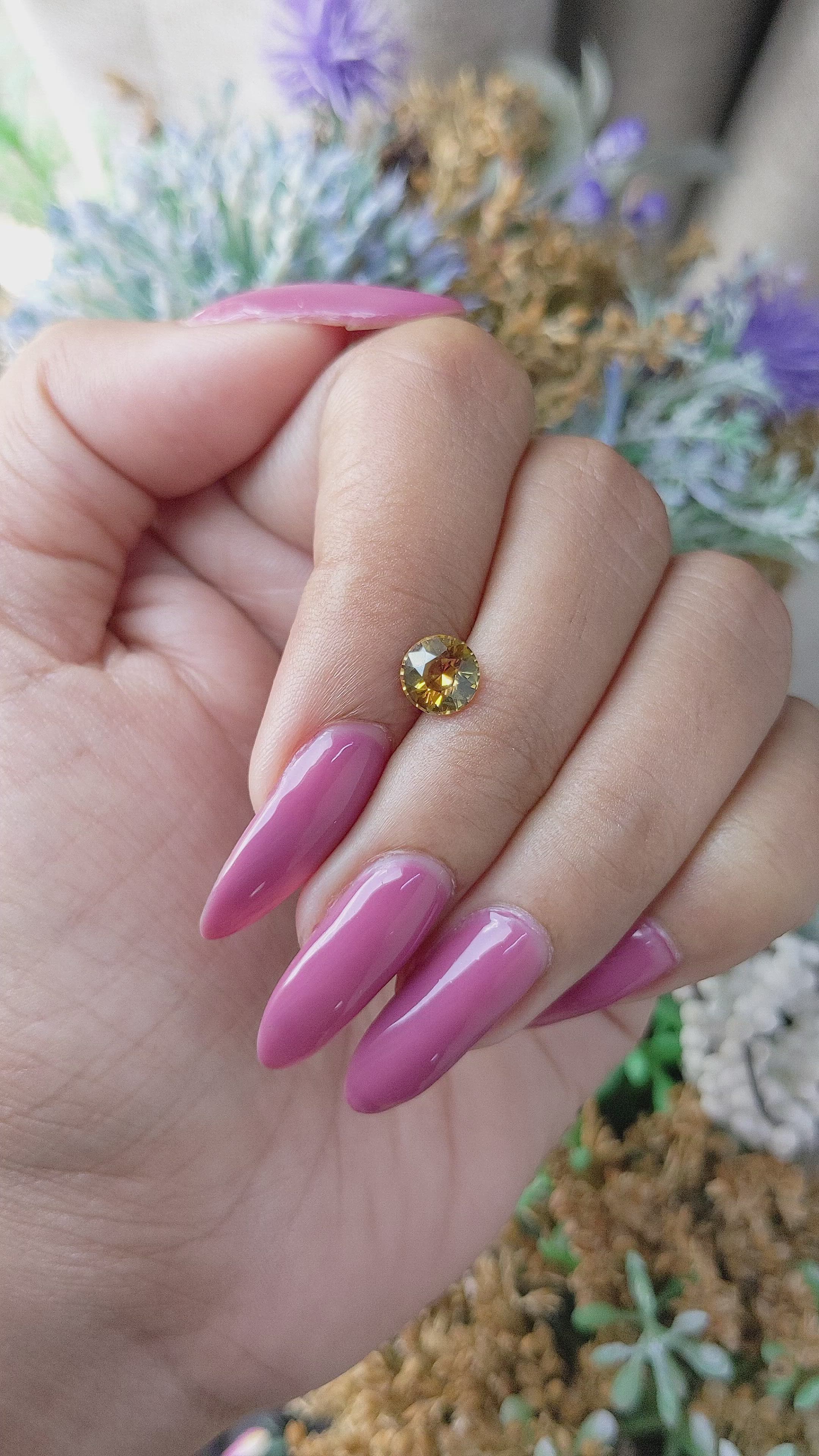 1.27 Ct. Bi Color Sapphire from Madagascar Size Video