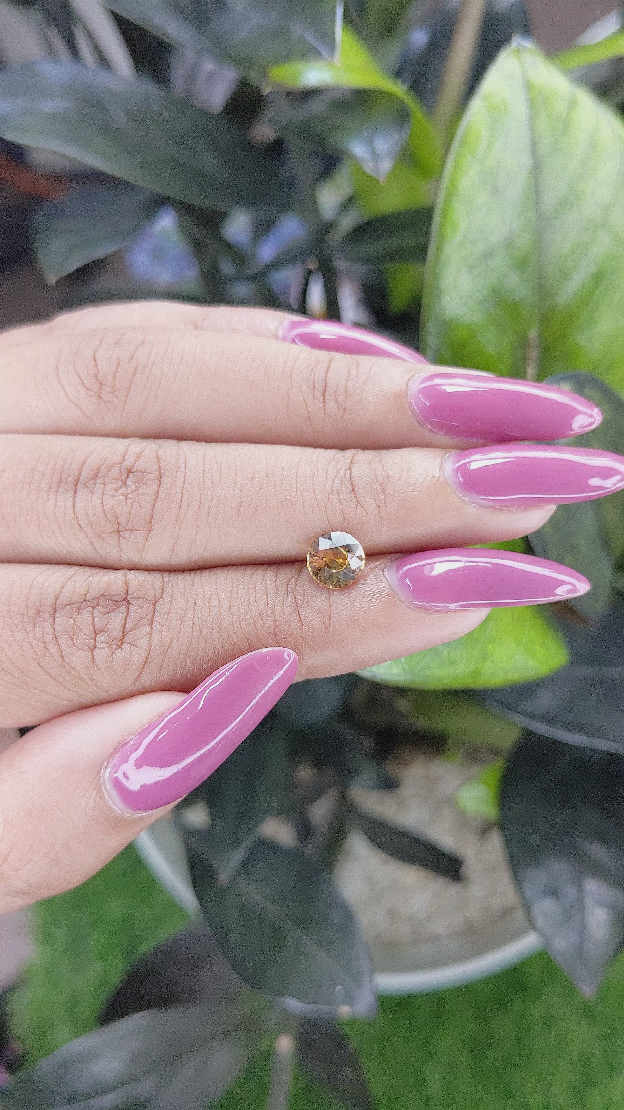 1.27 Ct. Bi Color Sapphire from Madagascar Size Video