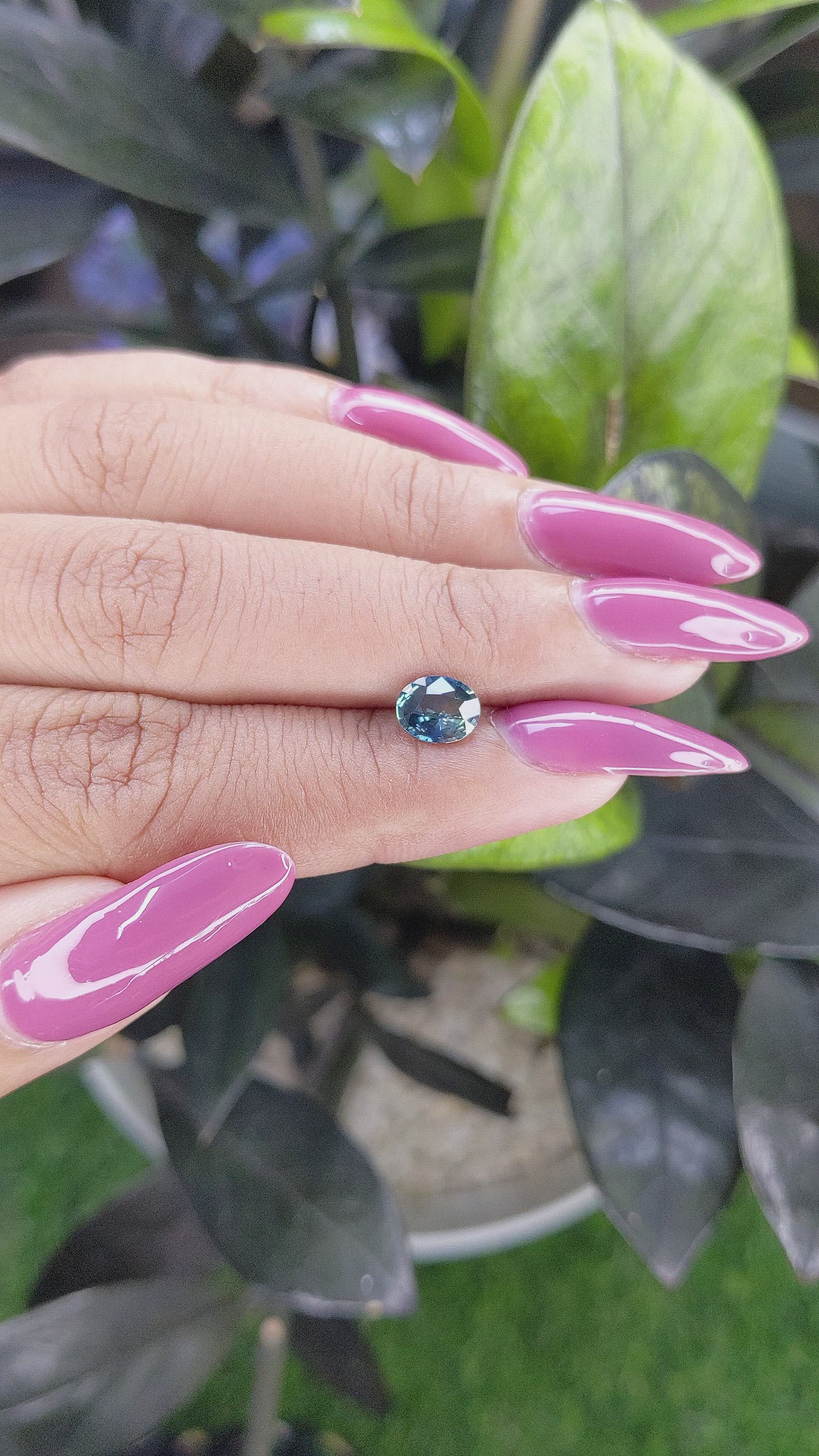 0.95 Ct. Bi Color Sapphire from Madagascar Size Video