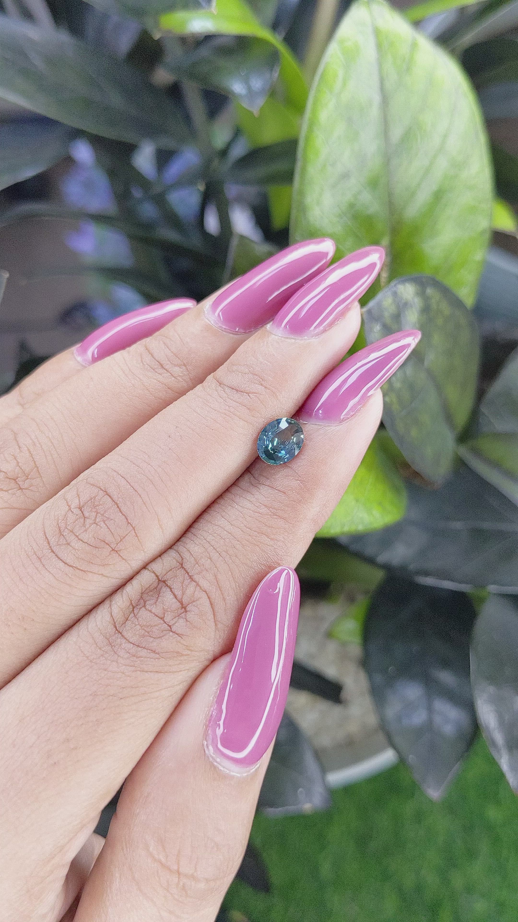 0.95 Ct. Bi Color Sapphire from Madagascar Size Video