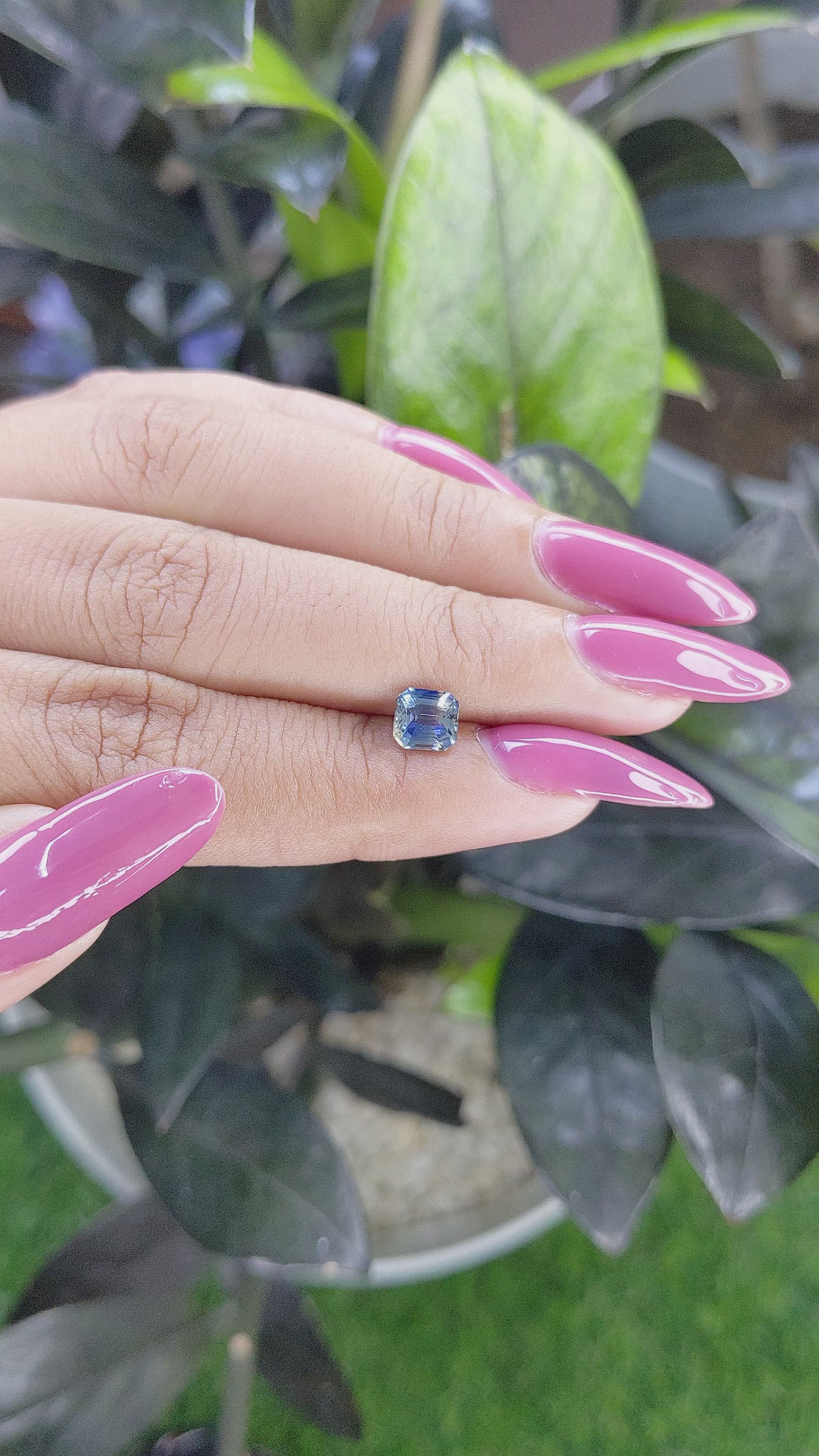 1.02 Ct. Bi Color Sapphire from Madagascar Size Video