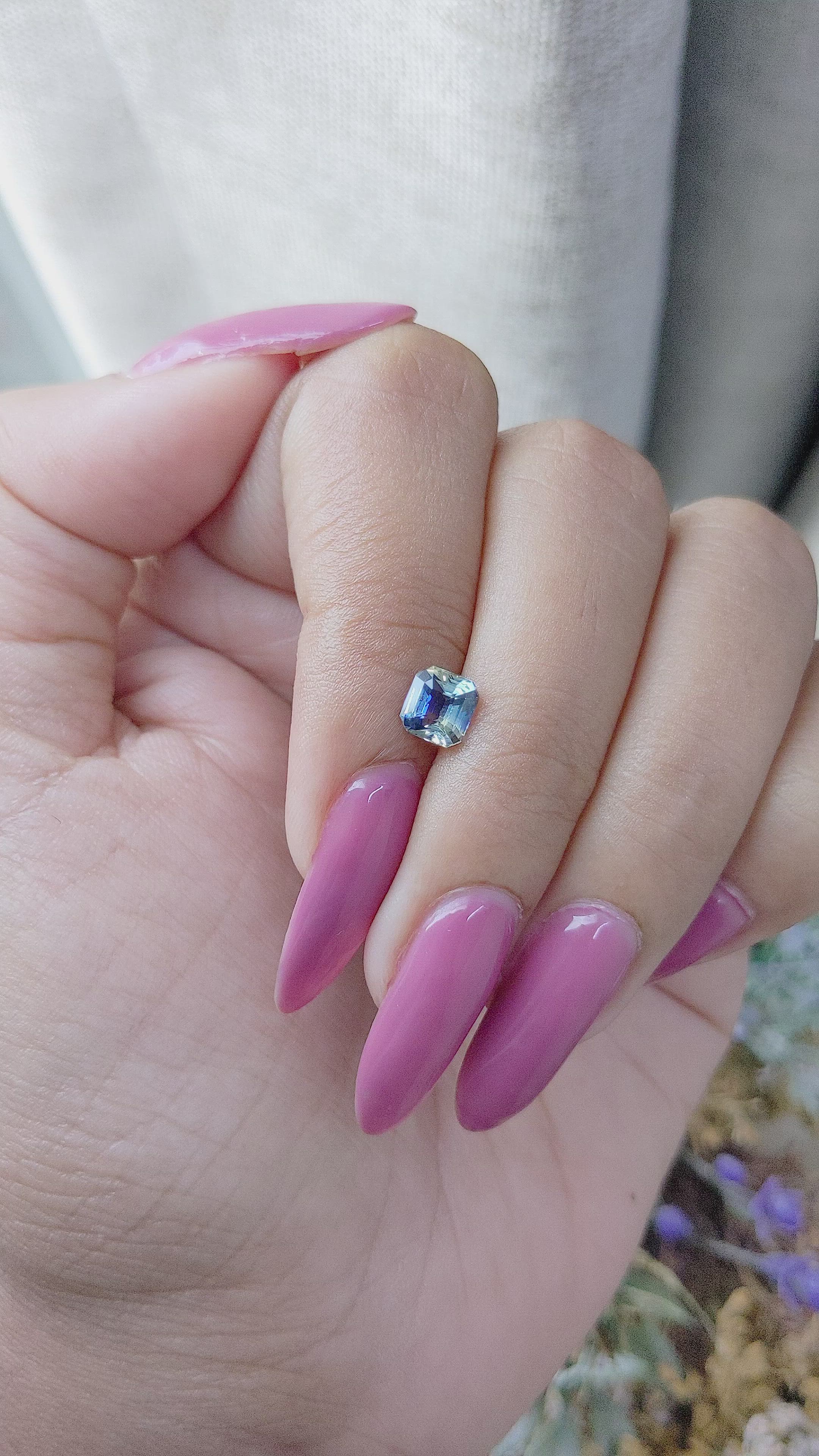 1.02 Ct. Bi Color Sapphire from Madagascar Size Video