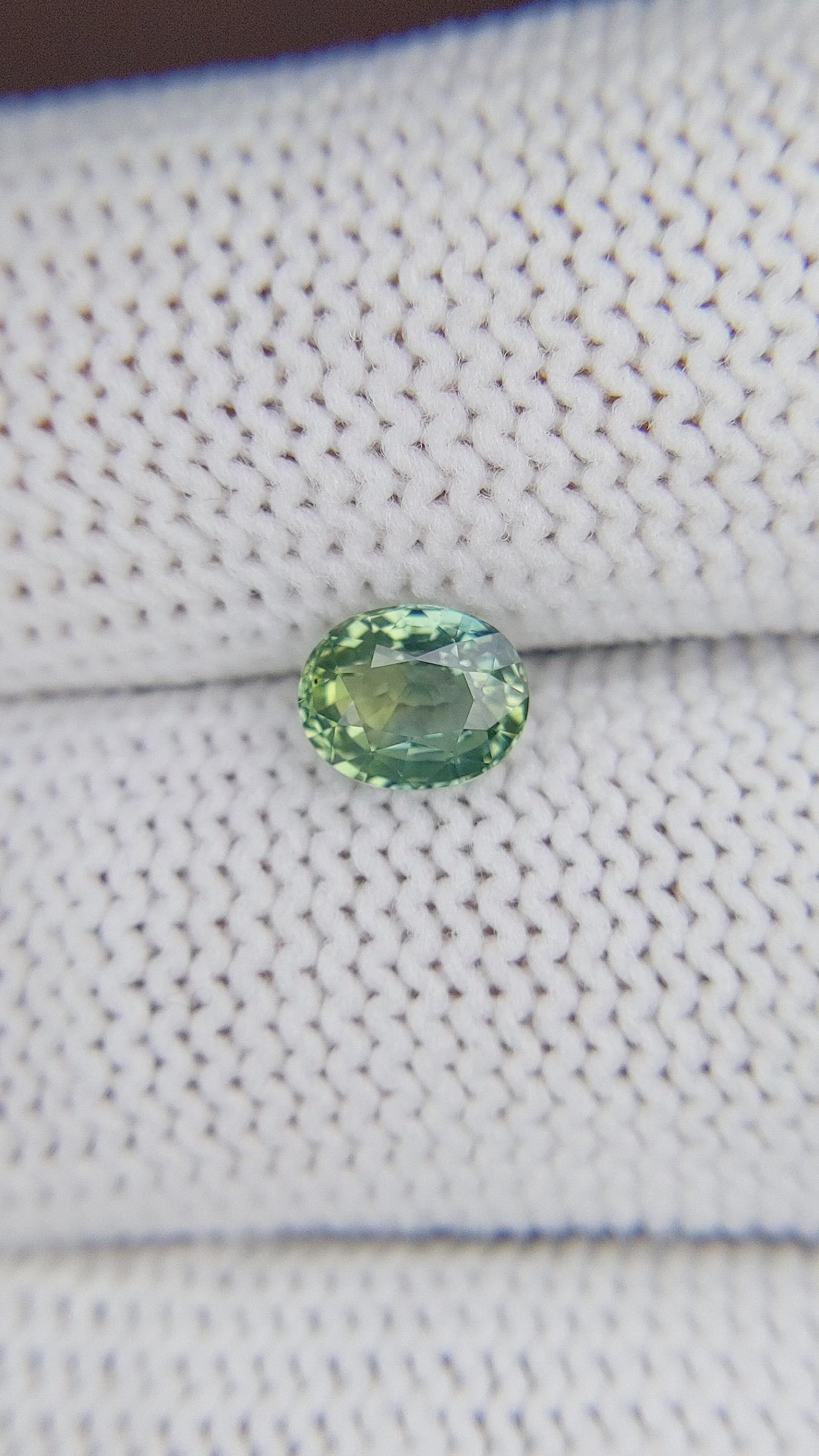 0.99 Ct. Bluish Green Sapphire from Madagascar Size Video