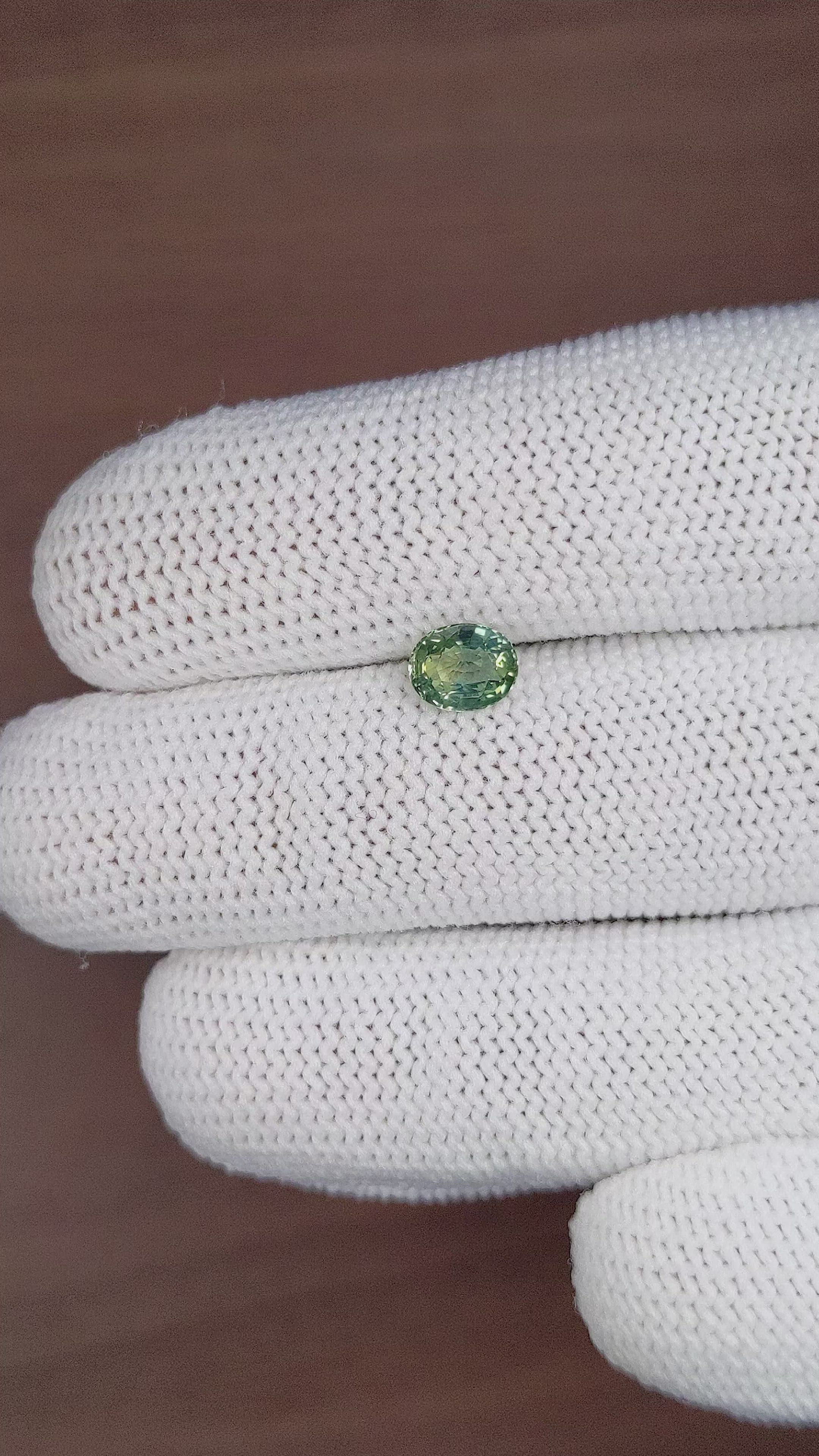 0.99 Ct. Bluish Green Sapphire from Madagascar Size Video