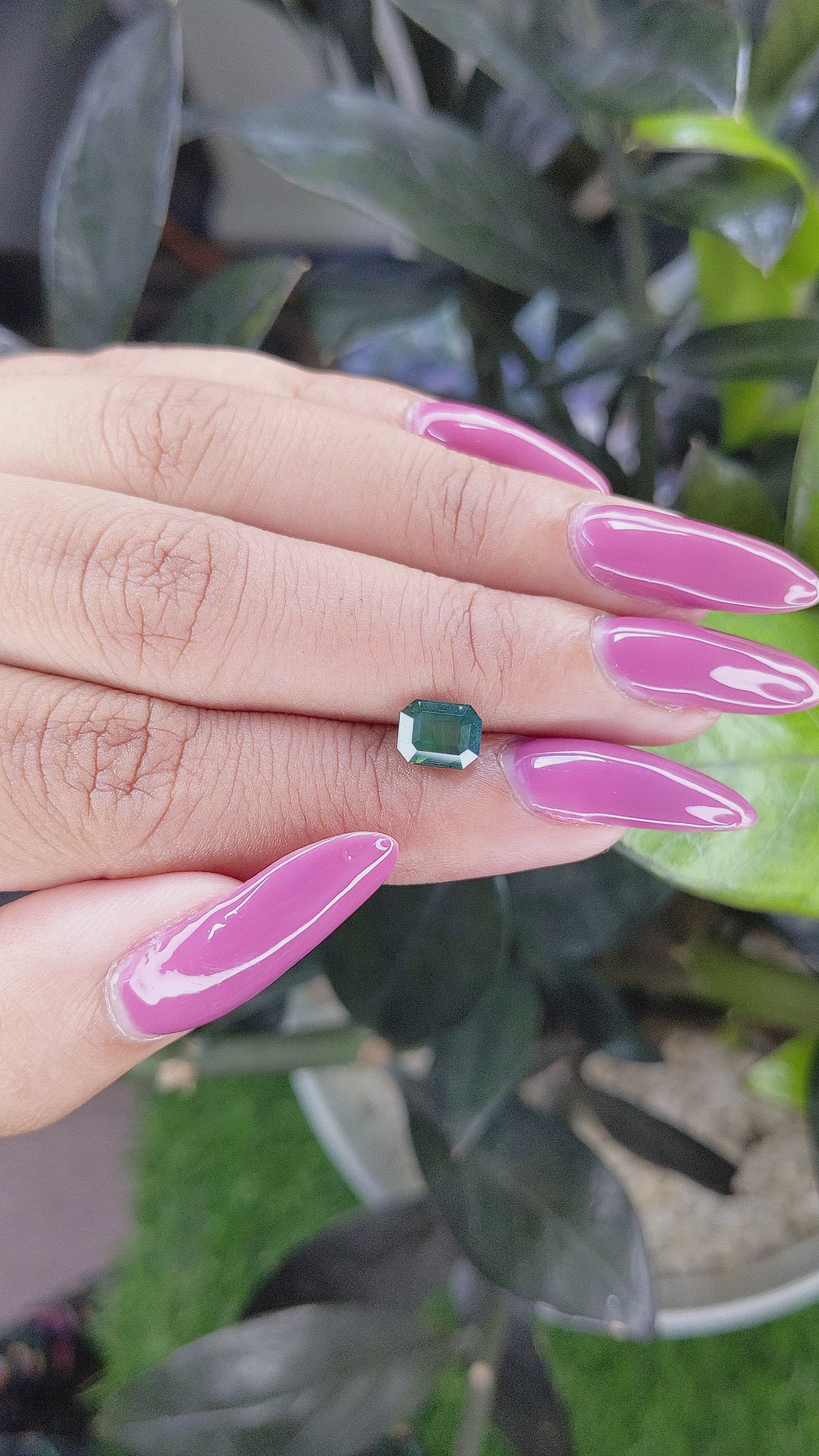 1.52 Ct. Green Sapphire from Madagascar Size Video