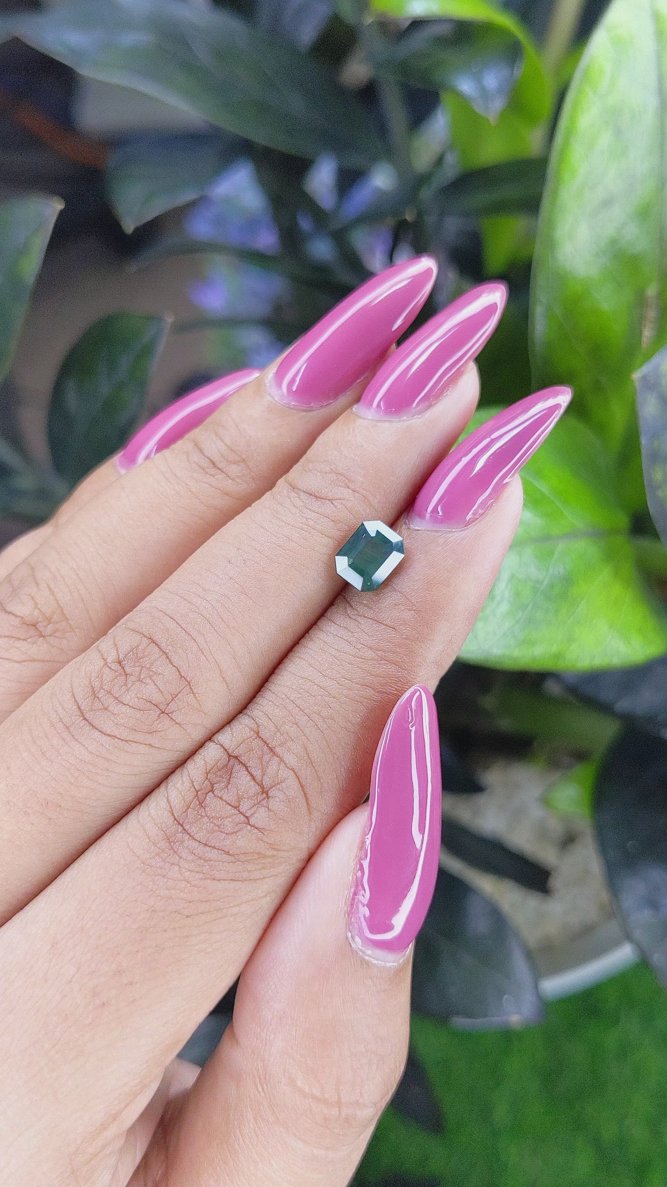 1.52 Ct. Green Sapphire from Madagascar Size Video