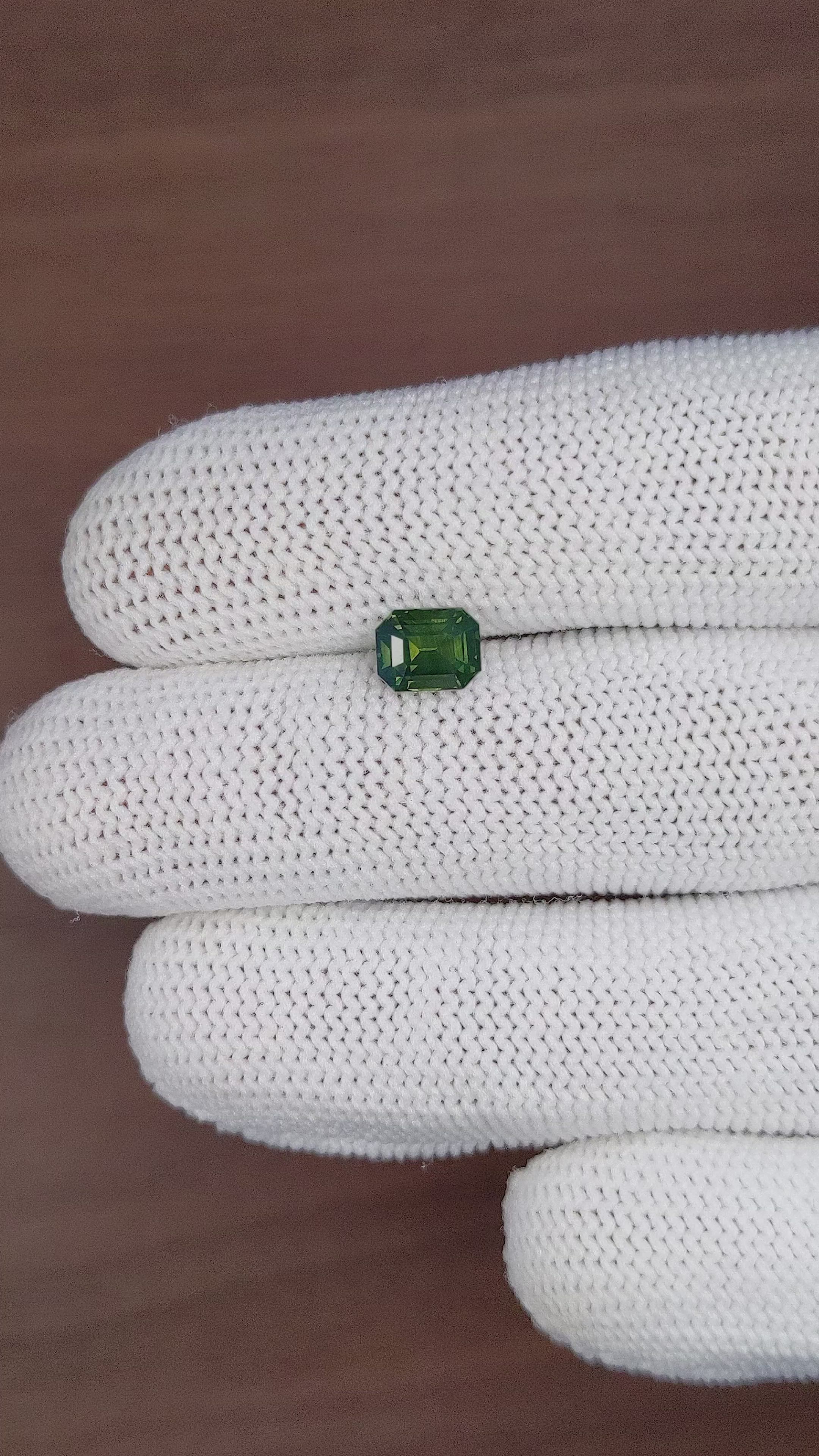 1.52 Ct. Green Sapphire from Madagascar Size Video