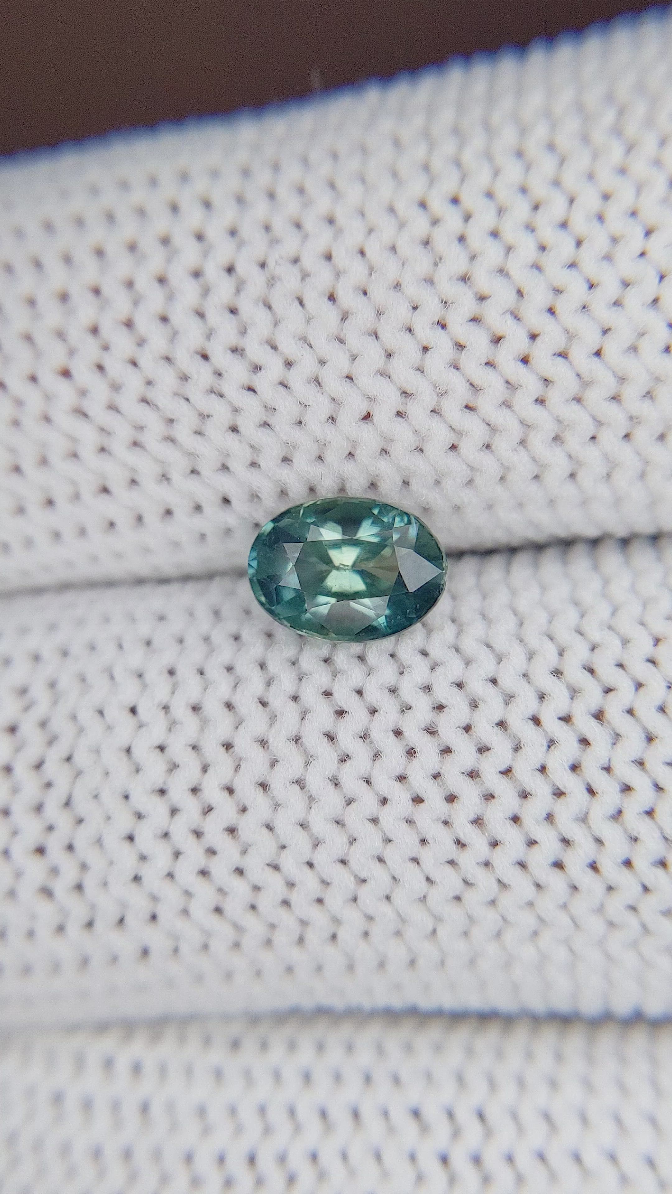 1.10 Ct. Greenish Blue Sapphire from Madagascar Size Video