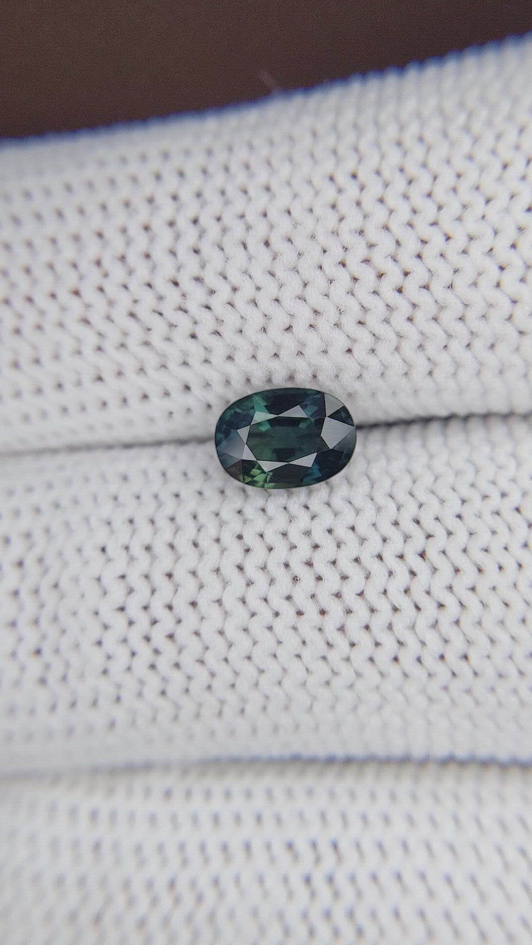1.27 Ct. Bluish Green Sapphire from Madagascar Size Video