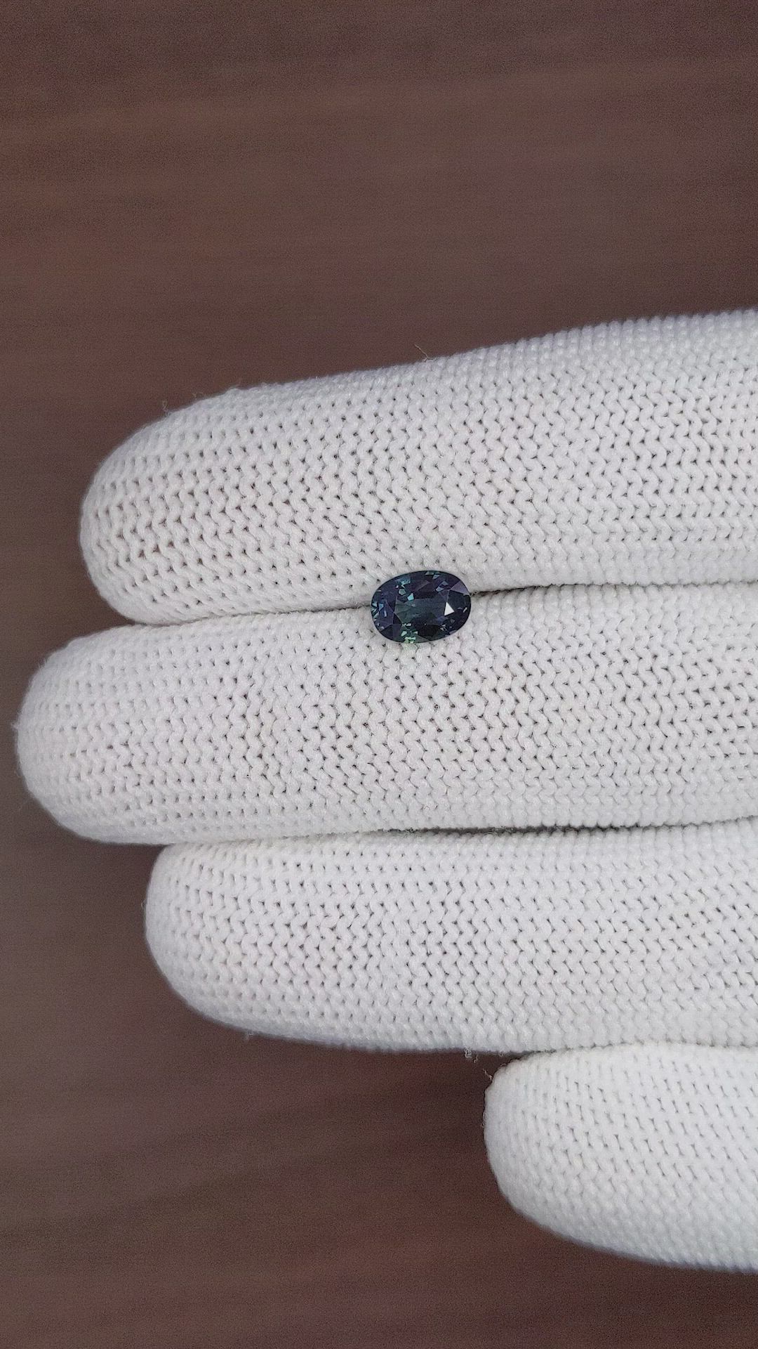 1.27 Ct. Bluish Green Sapphire from Madagascar Size Video