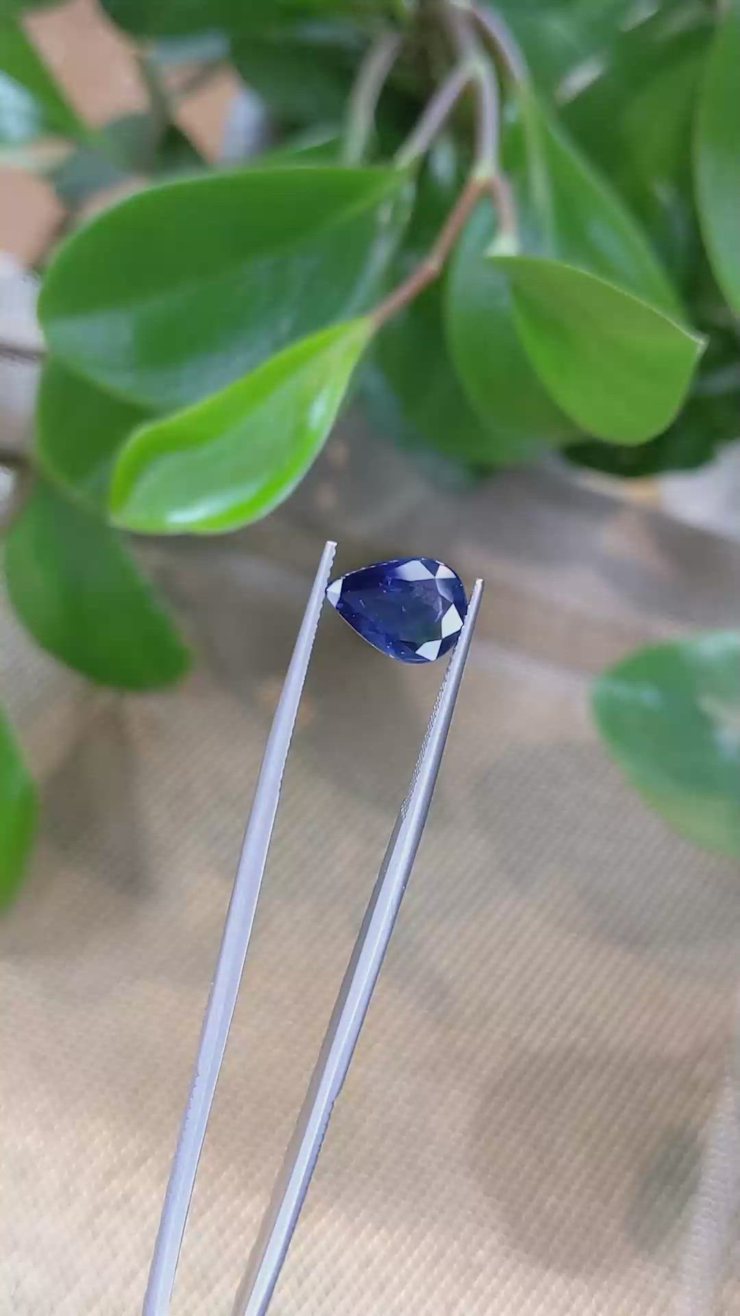 3.25 Ct. Blue Sapphire from Thailand Size Video