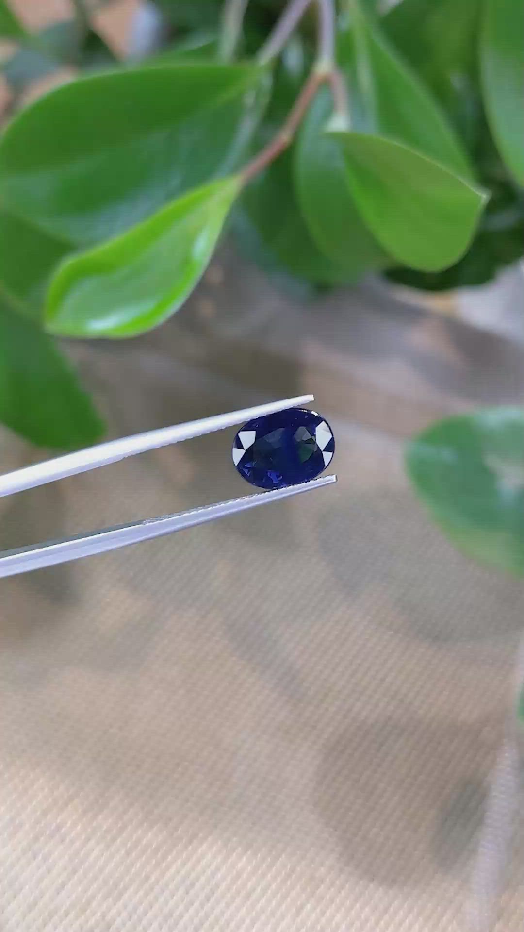 3.20 Ct. Blue Sapphire from Thailand Size Video
