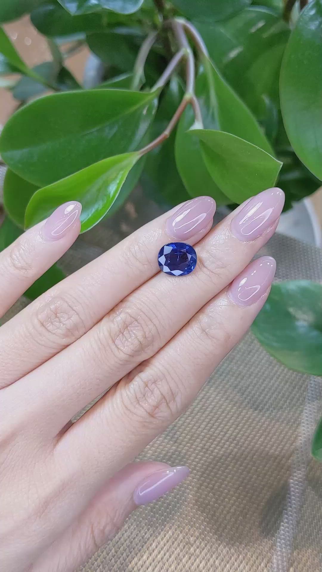 3.95 Ct. Blue Sapphire from Thailand Size Video