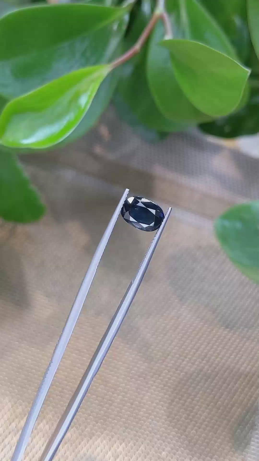 3.65 Ct. Blue Sapphire from Thailand Size Video