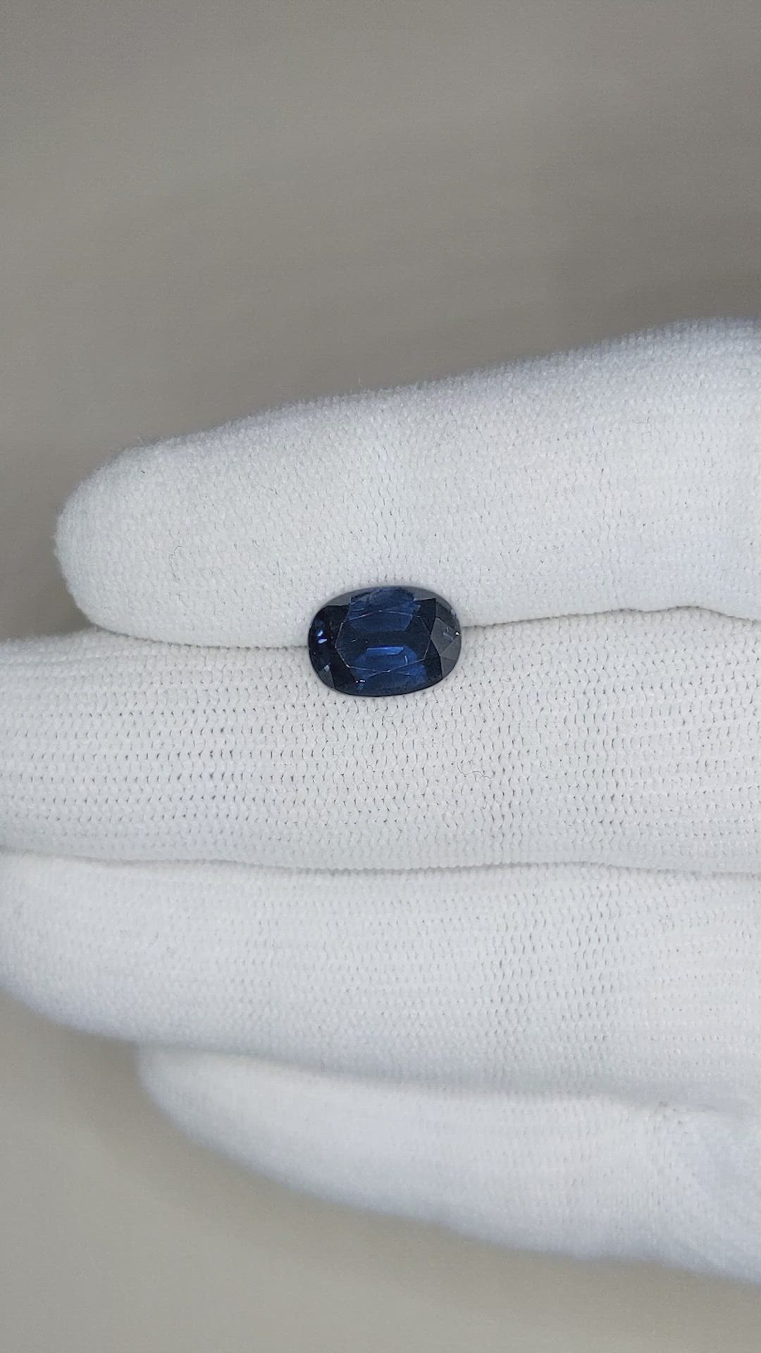 3.65 Ct. Blue Sapphire from Thailand Size Video