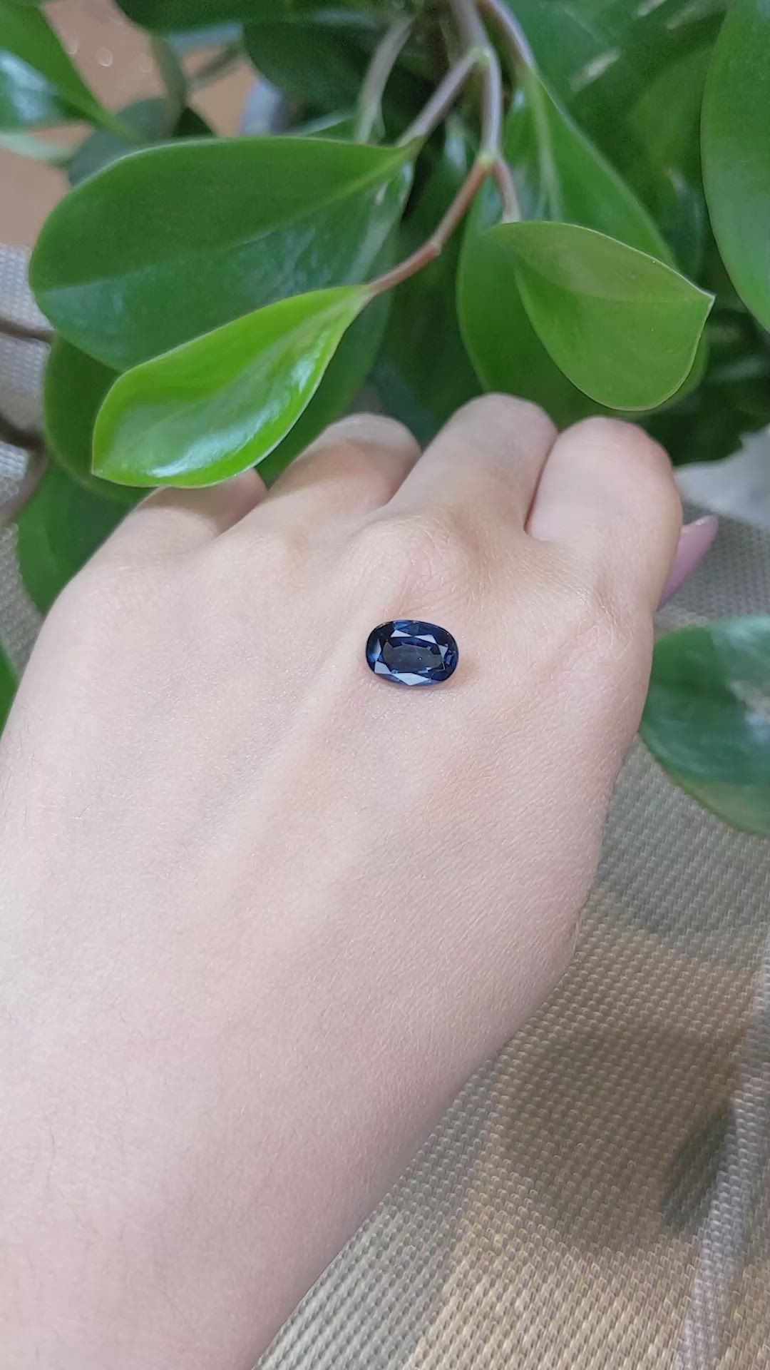 3.07 Ct. Blue Sapphire from Thailand Size Video