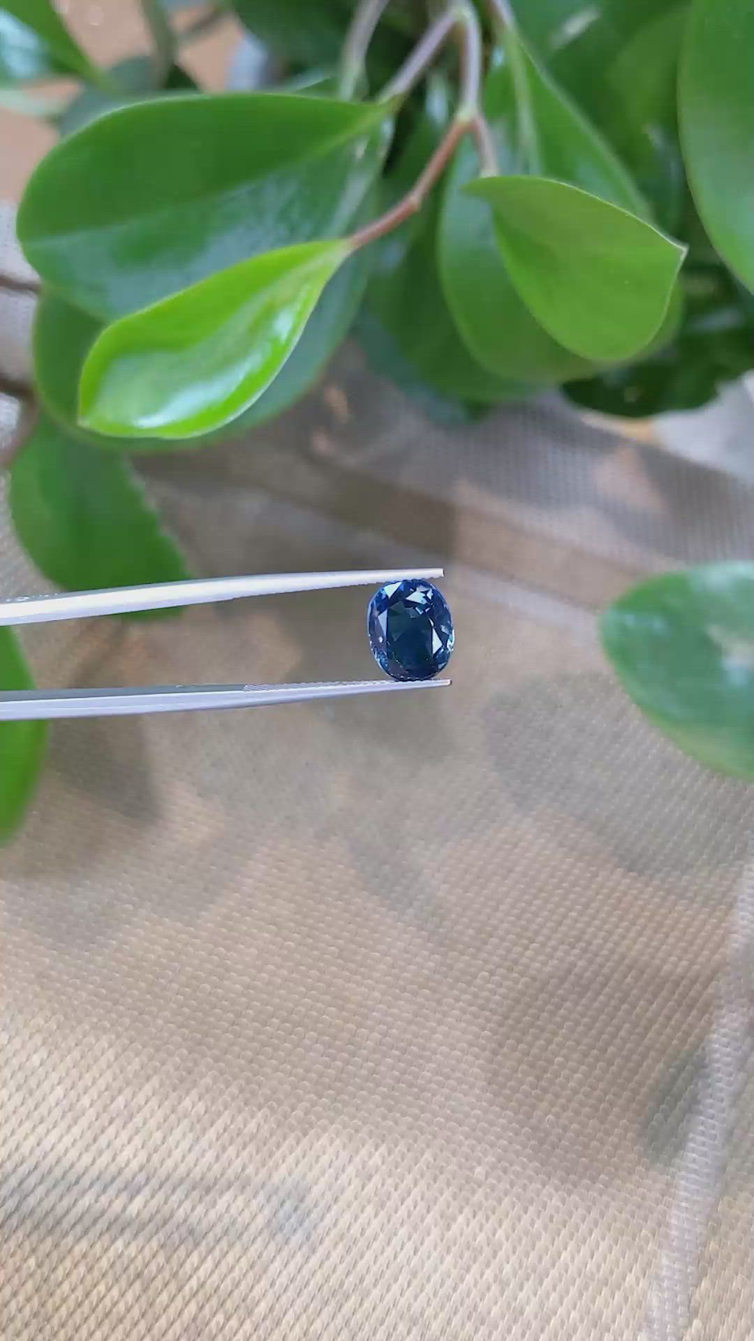 3.69 Ct. Blue Sapphire from Thailand Size Video