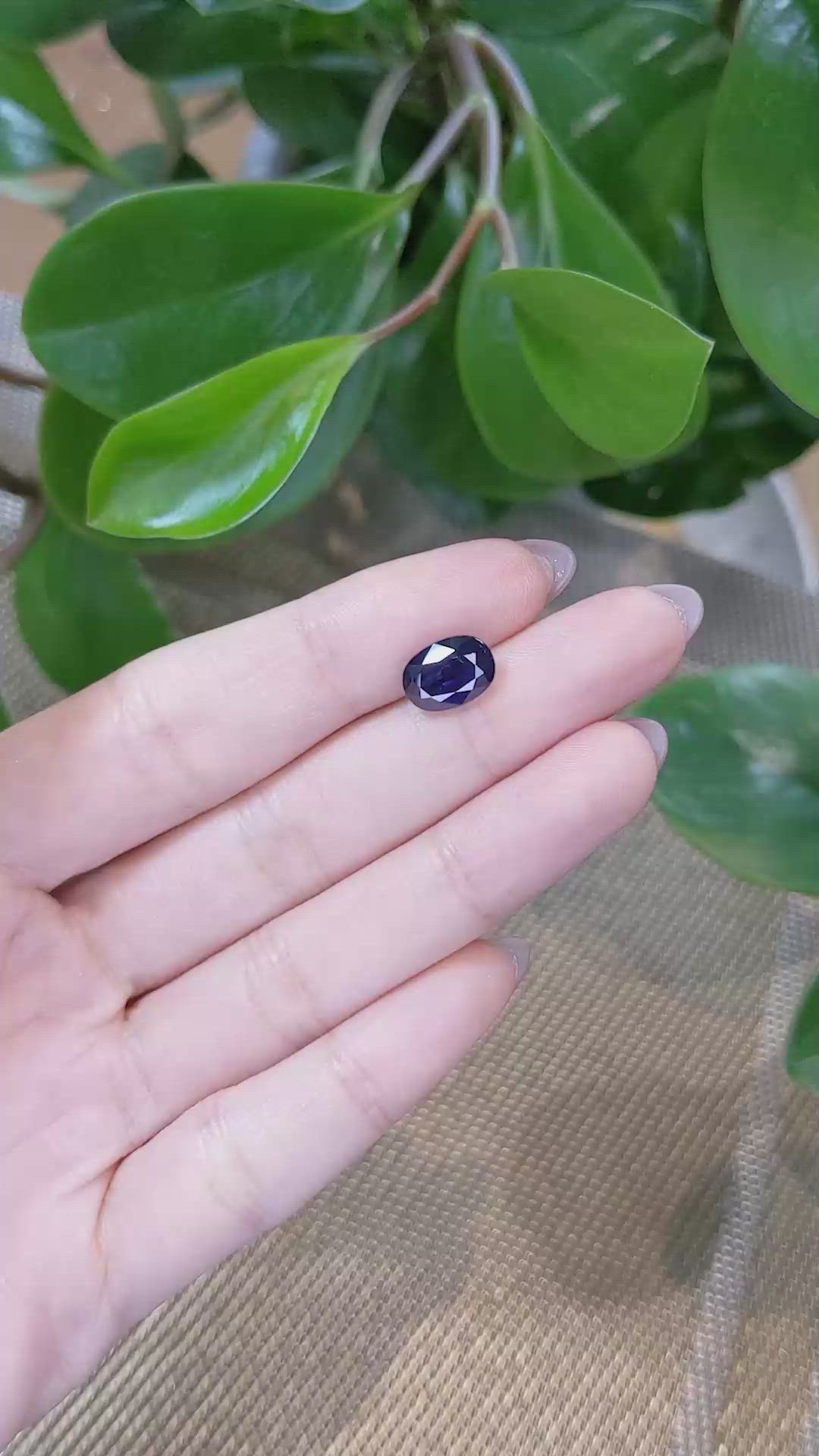 3.76 Ct. Blue Sapphire from Thailand Size Video