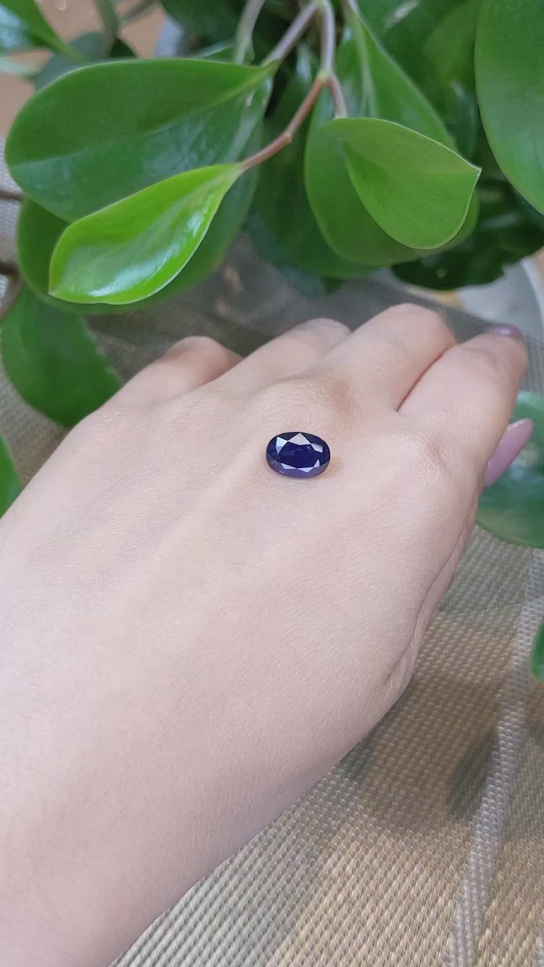 3.76 Ct. Blue Sapphire from Thailand Size Video